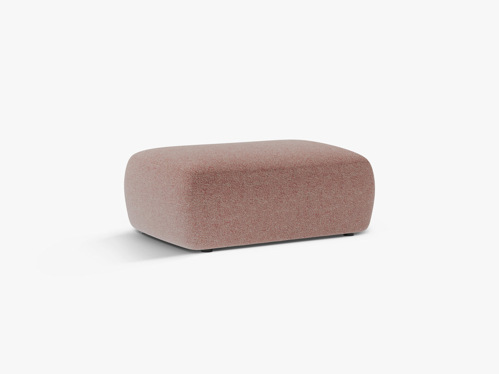 Micadoni Hocker Kate 1-Sitzer Strukturierter Stoff Puente Rosa Melange