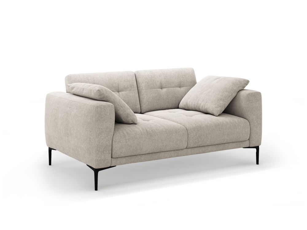 Cosmopolitan Design Sofa Lazio 2-Sitzer Strukturierter Stoff Sorella Beige