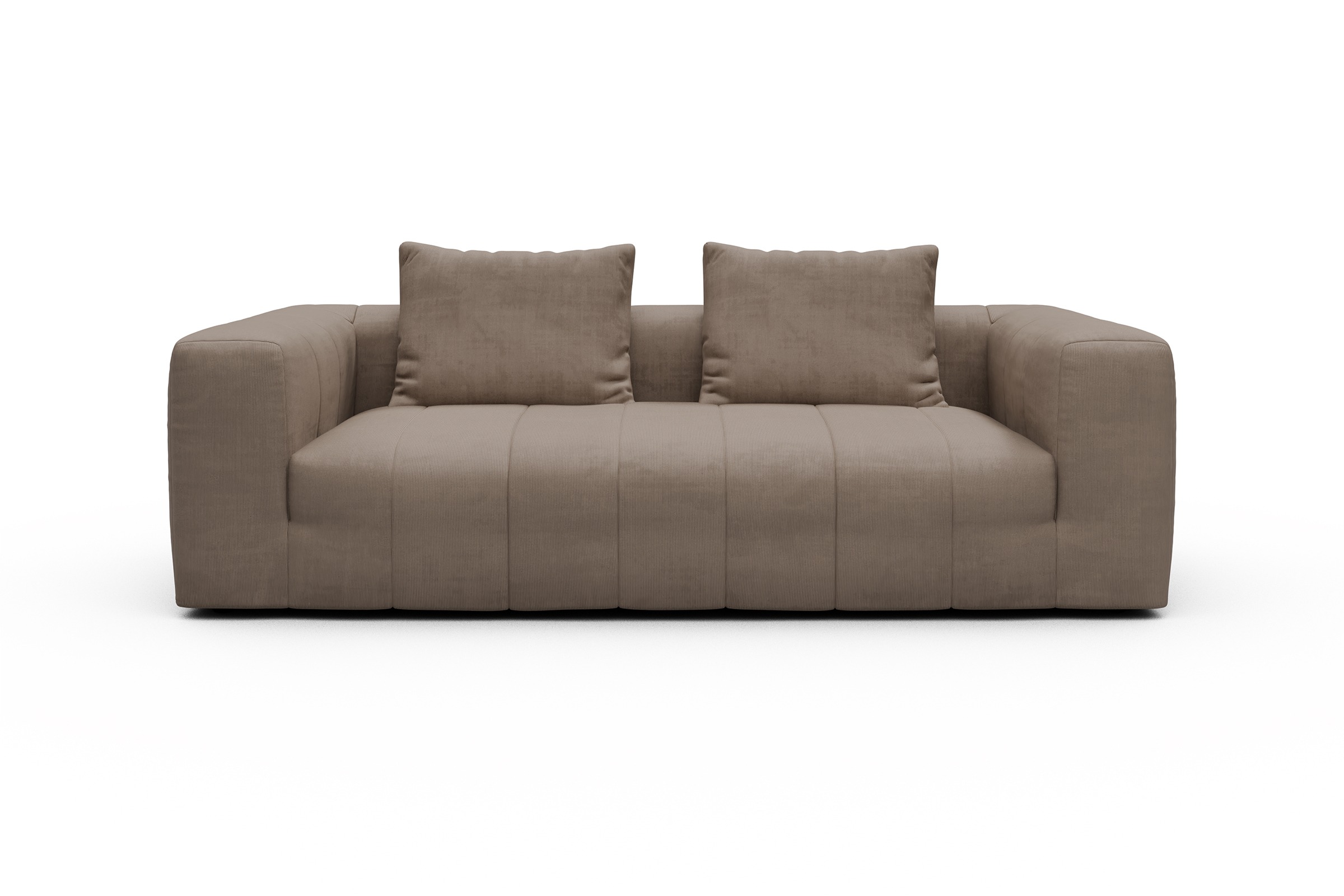 Sofa Hugo 3-Sitzer Cordufine-Biege