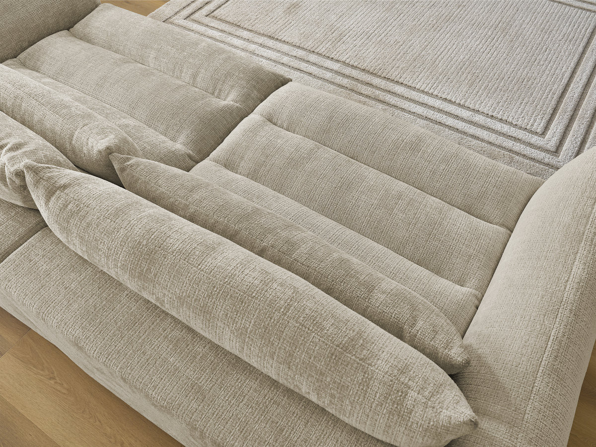 Bobochic Neil Sofa 3-Sitzer Strukturstoff Beige