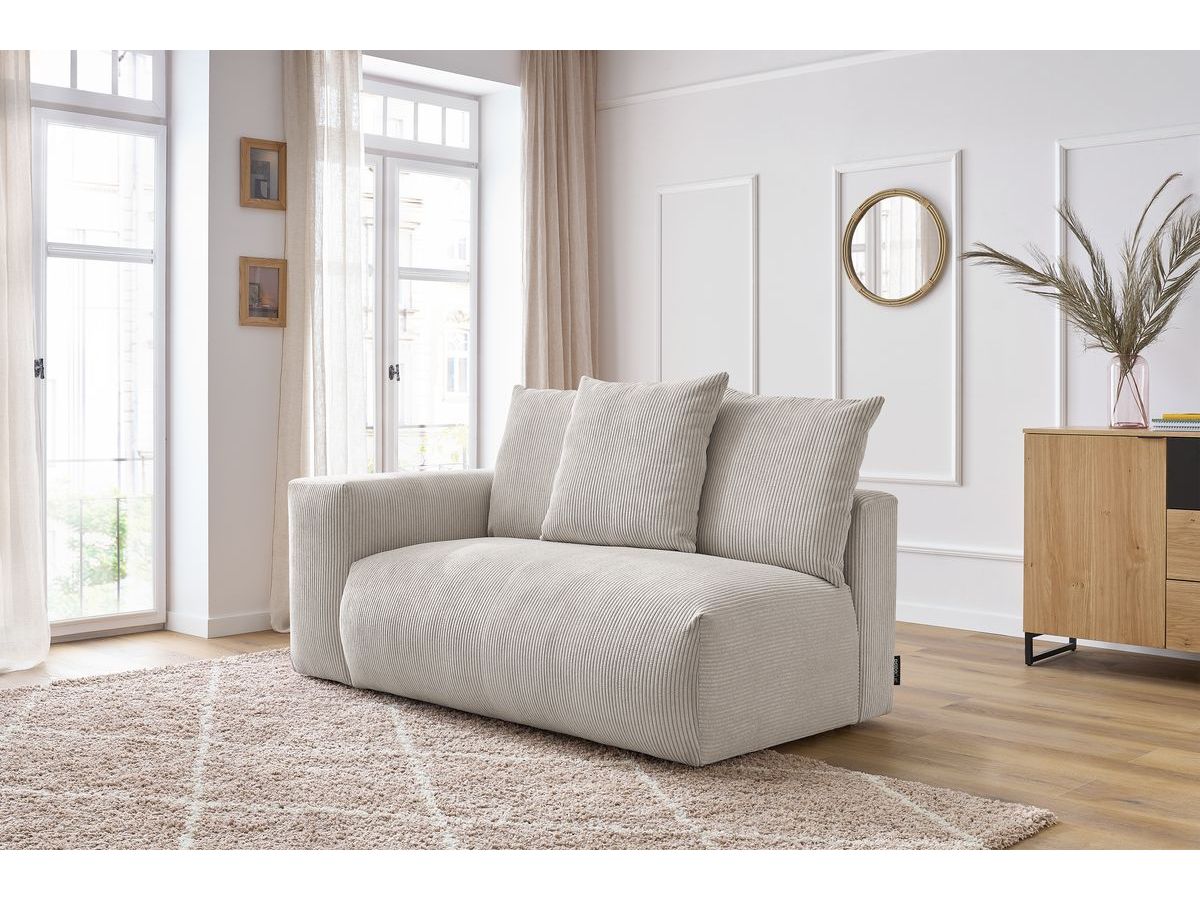 Bobochic Voltaire Sofamodul 2-Sitzer 178 × 100 cm Cordsamt Beige Ecke links