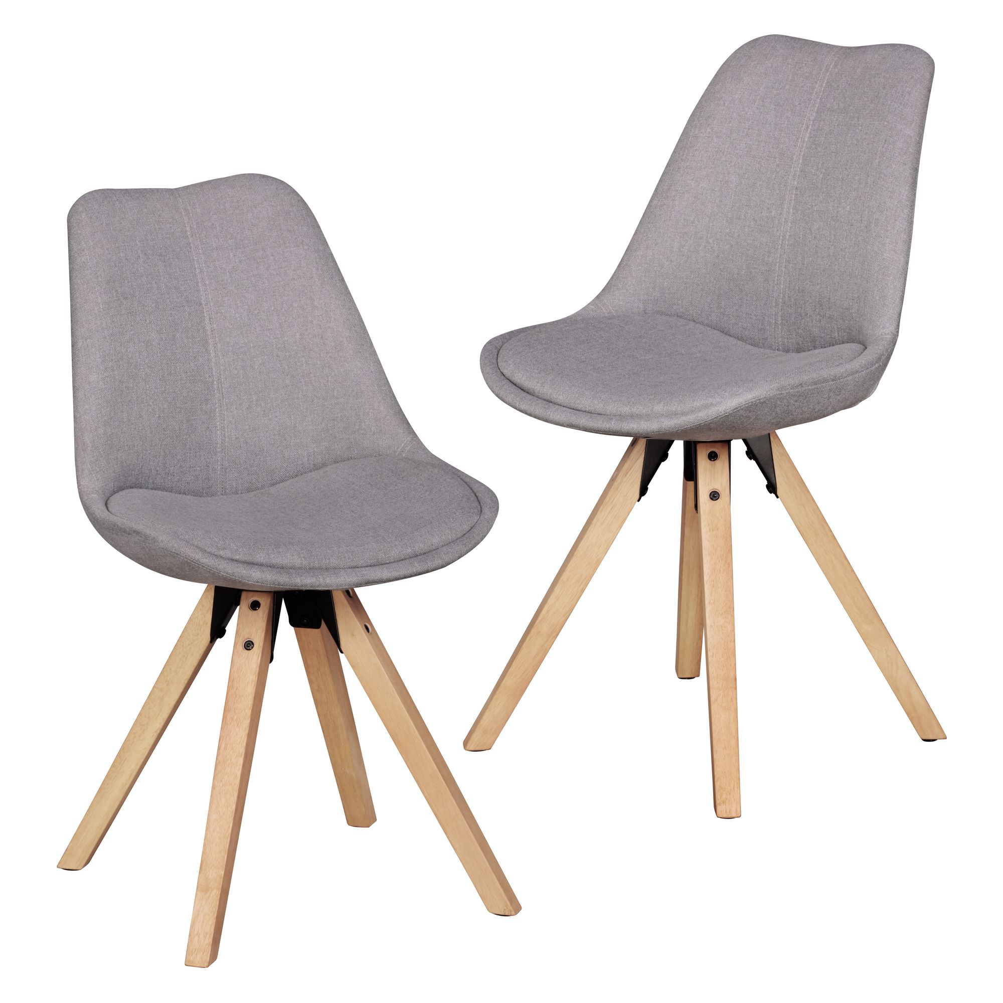 Polsterstuhl Arna Metall Grau 49 × 52 × 87 cm