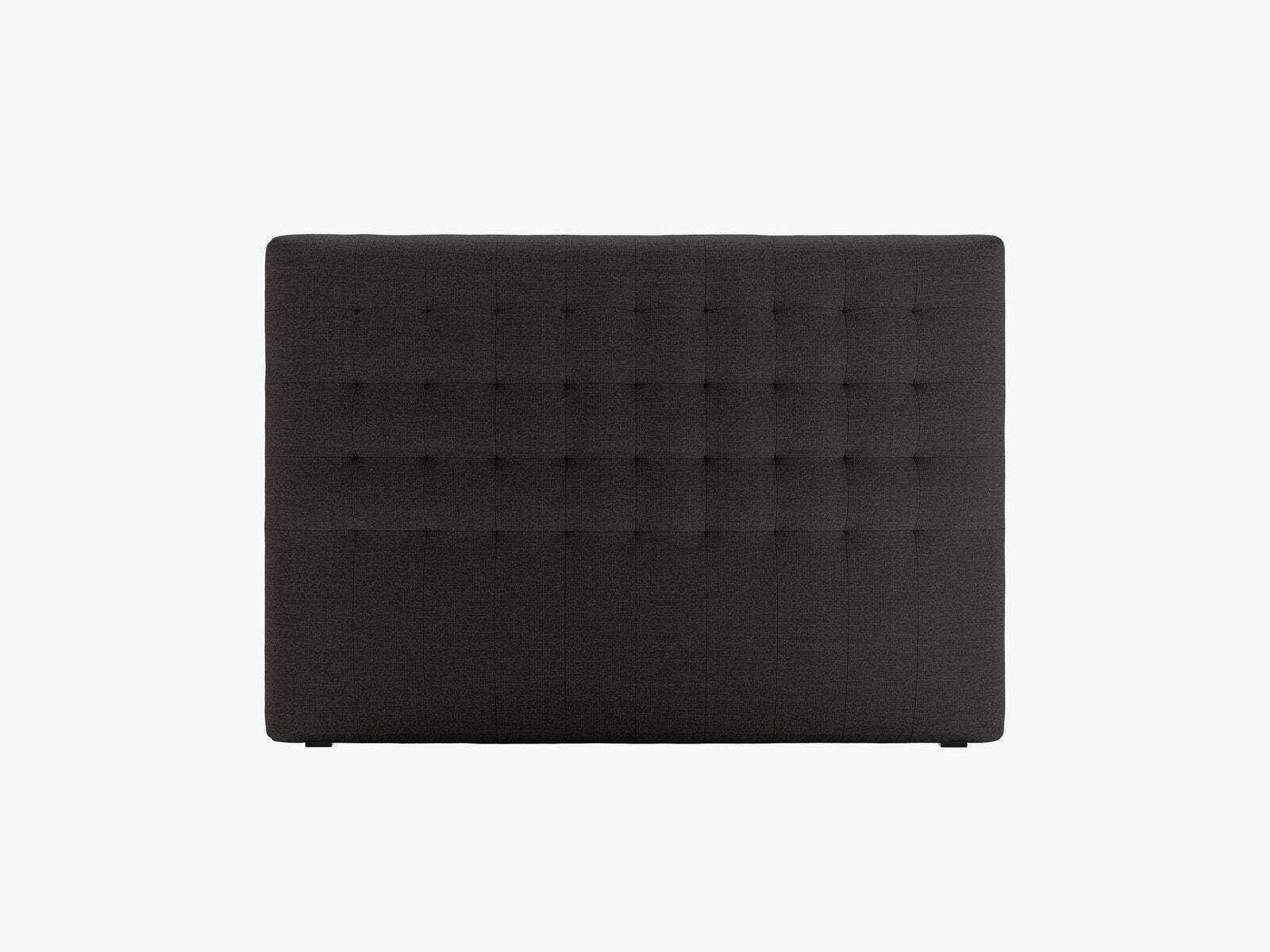 Micadoni Nova Samtiger Kopfteil 120 cm (H 95 cm) Strukturierter Stoff Liberty Schwarz 140x95