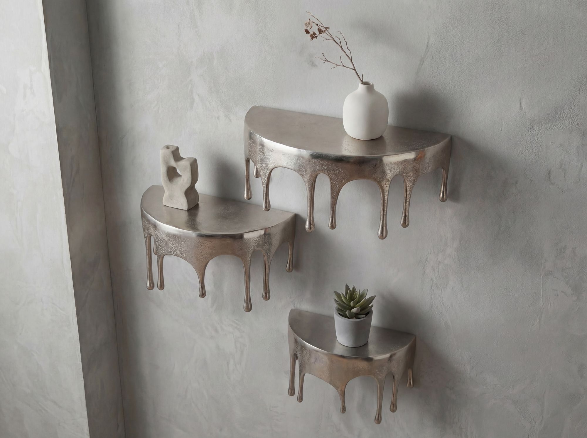 Wandregal Siggerud Aluminium Silber