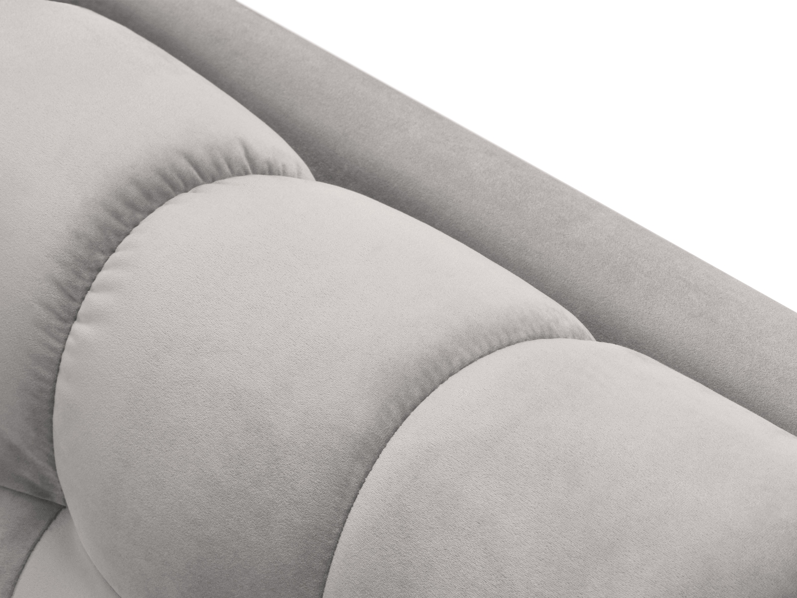 Cosmopolitan Design Chaiselongue Bali Samt Bluvel Silber Links Beine Schwarzes Metall