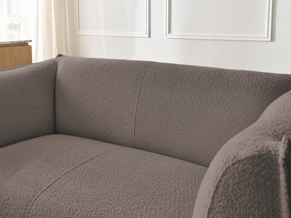 Bobochic Giorgia Sofa 2-Sitzer Bouclé-Stoff Braun