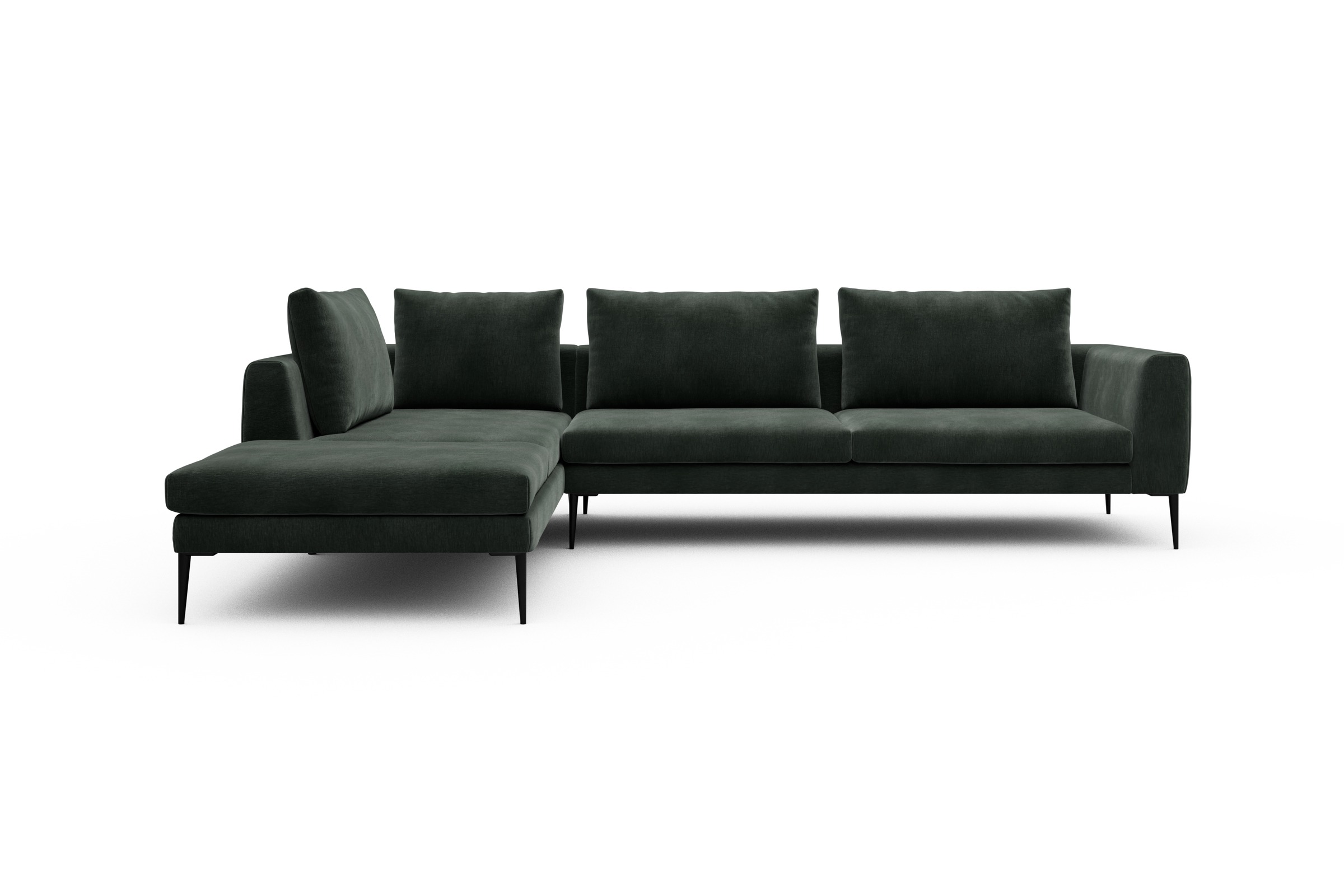 Skandi Home Ecksofa Paul Relax-Ecke rechts mit 3-Sitzer Smooth-Laurel-Green moebelfaktor