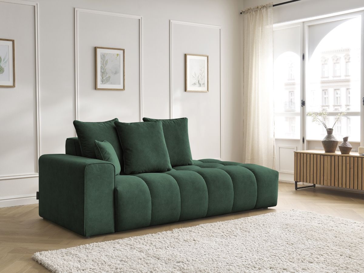 Bobochic Mont-blanc Sofa 4-Sitzer Samt Grün Armlehne links