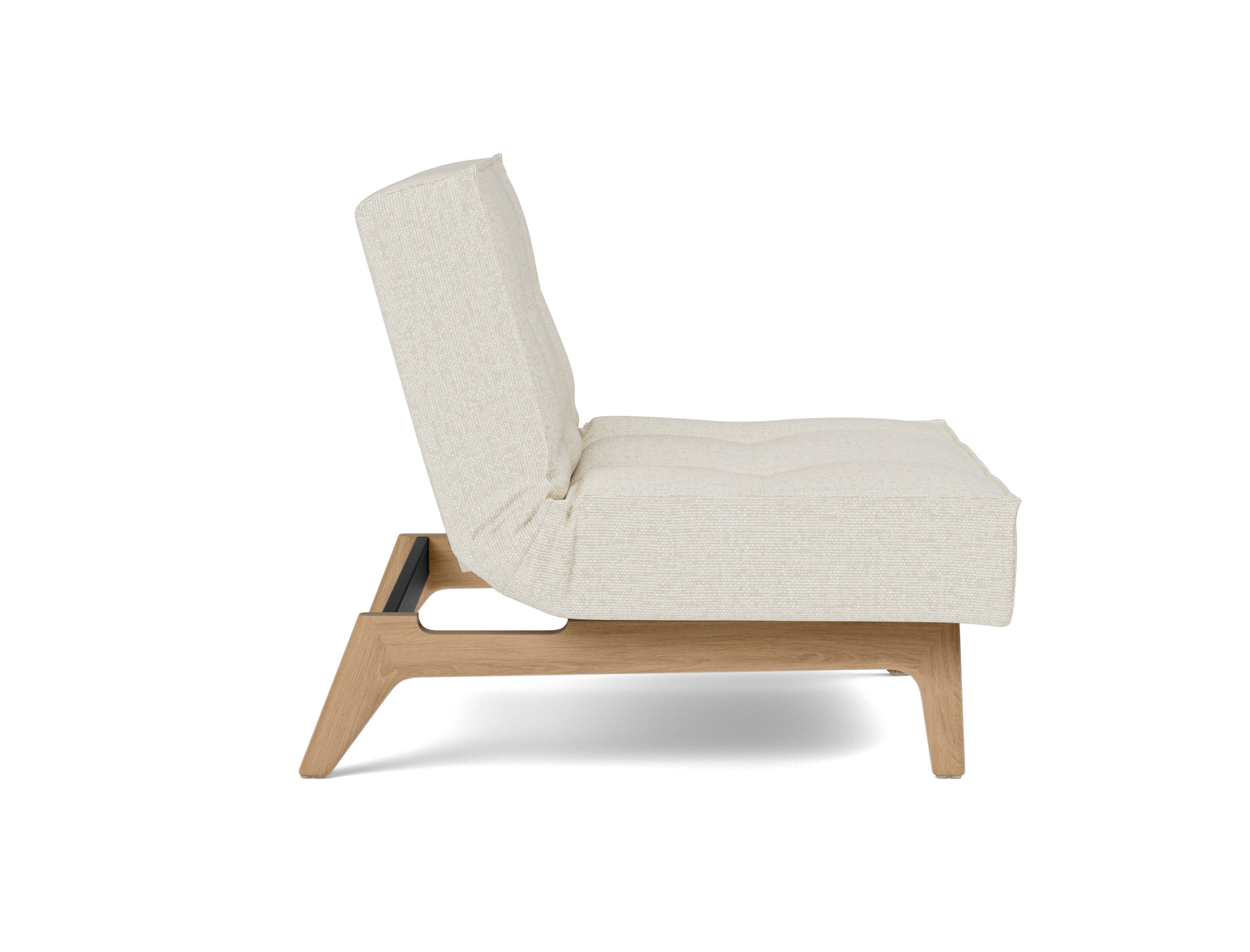 Sessel Splitback Boucle Skandi 531-Off-White Beine Eiche