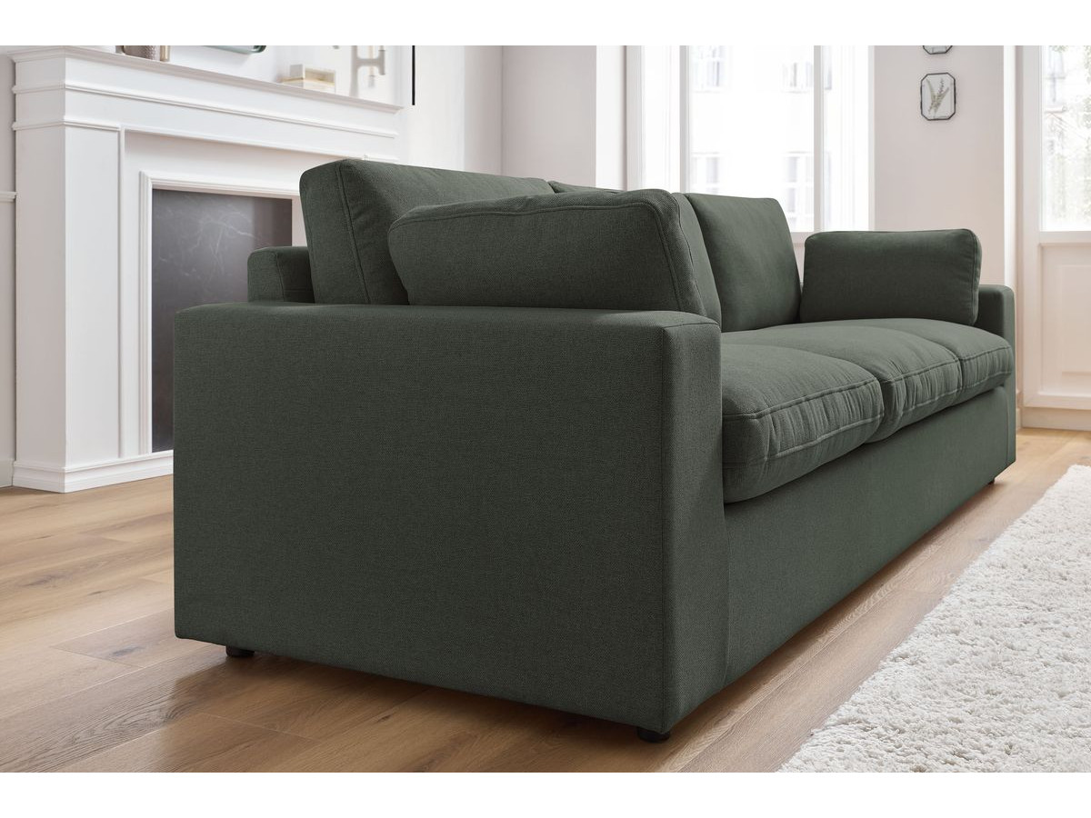 Bobochic Belair Sofa 3-Sitzer 250 × 93 cm Stoff Grün