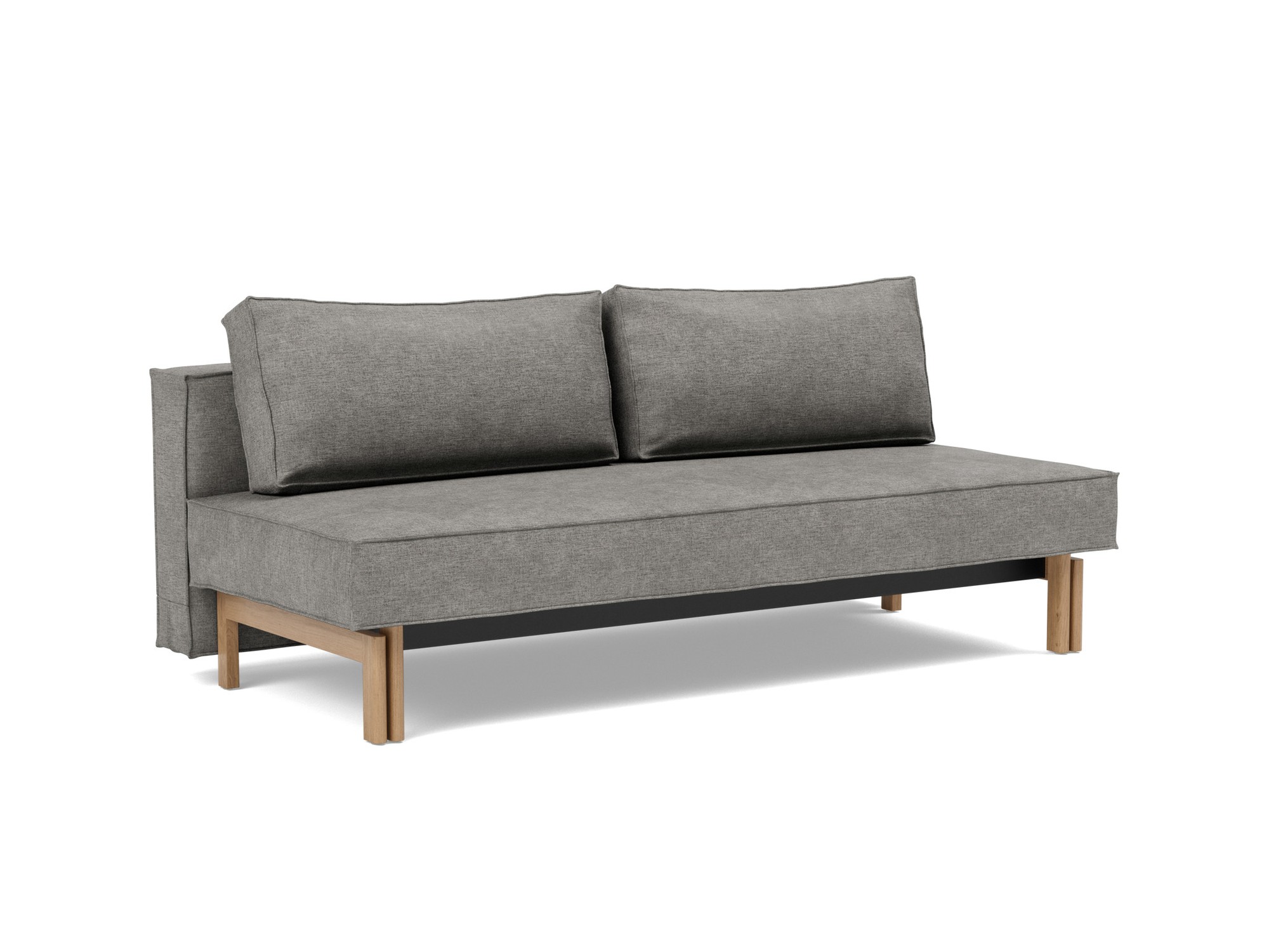 Schlafsofa Sly Flachgewebe Avella 282-Warm-Grey Beine Eiche