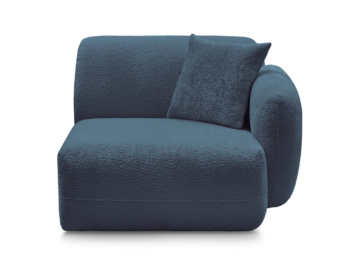 Bobochic Anda Sofamodul 1-Sitzer 104 × 103 cm Chenille Hellblau Ecke rechts