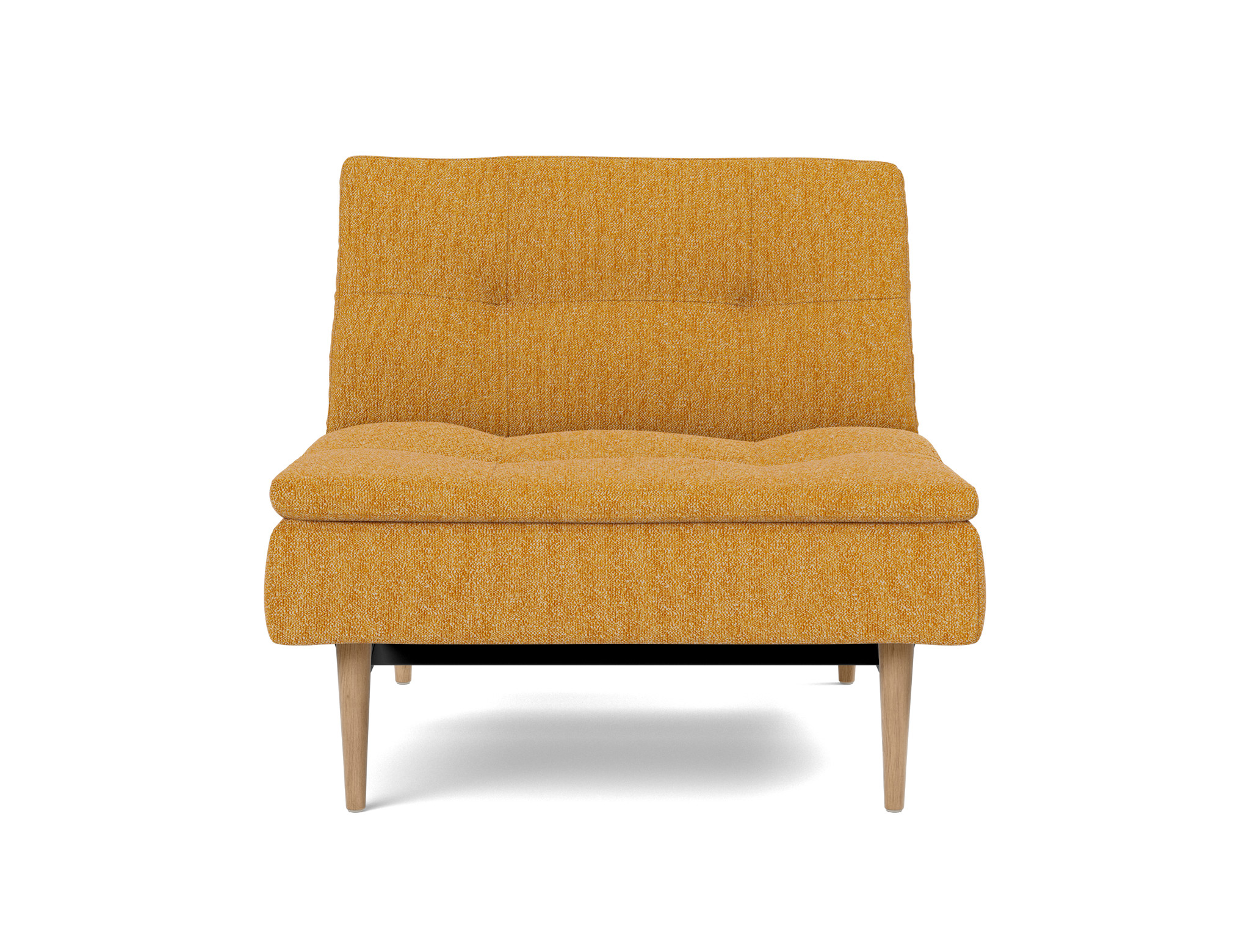 Sessel Dublexo Boucle Skandi 536-Ochre Beine Styletto Eiche hell