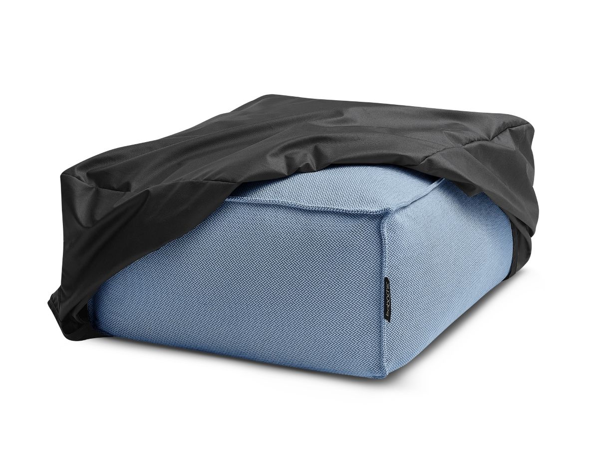 Bobochic Biarritz Pouf Melange-Stoff Blau