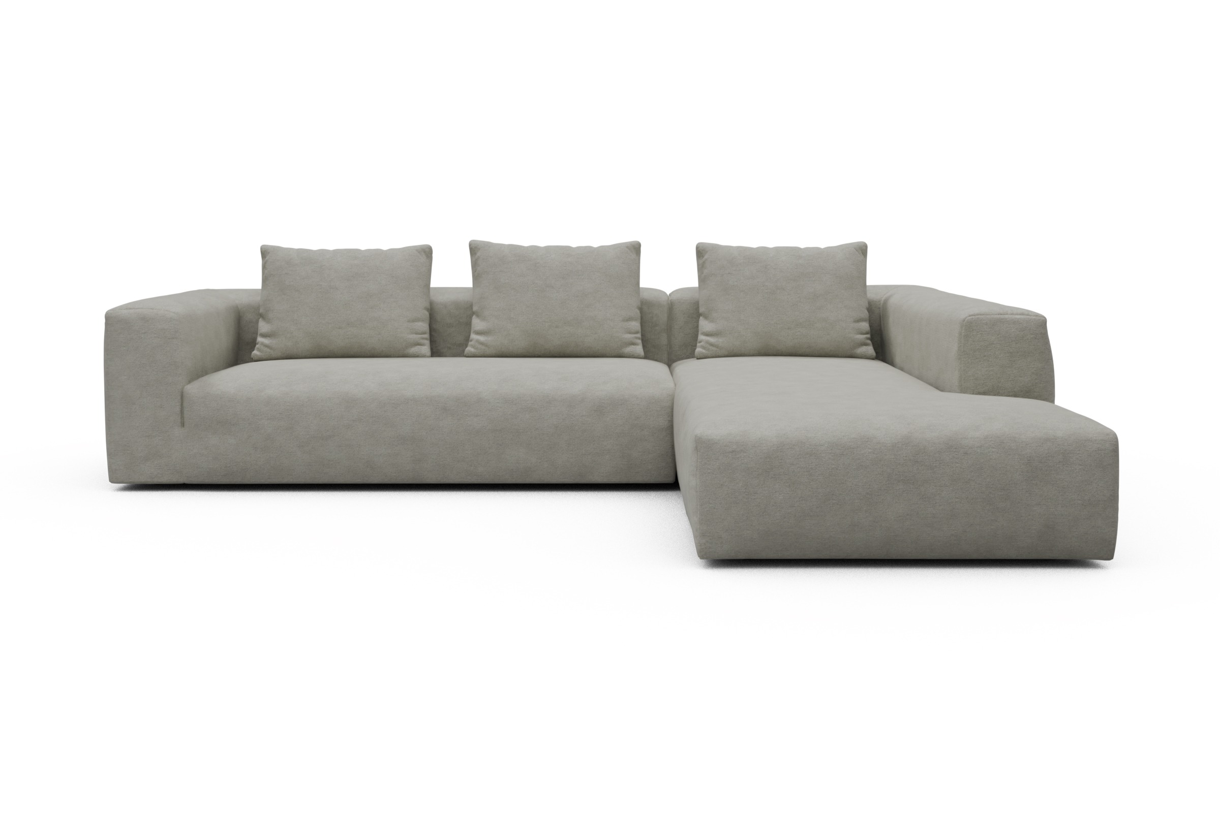 Skandi Home Ecksofa Fred Relax-Ecke rechts mit 2,5-Sitzer Carreno-Moon-Stone-White moebelfaktor