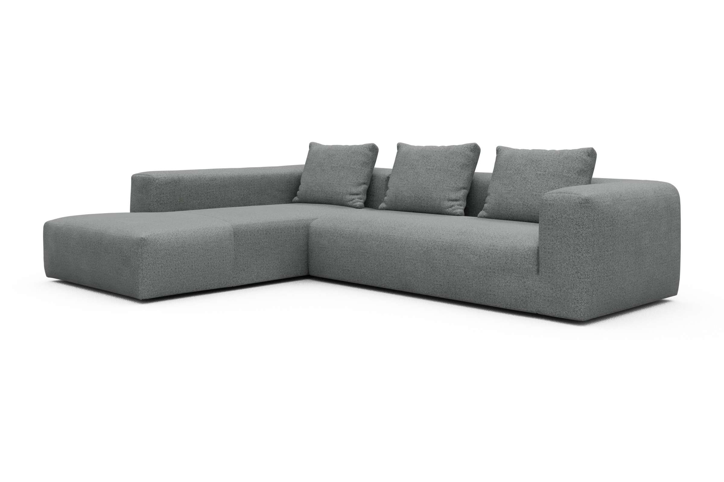 Ecksofa Fred Relax-Ecke links mit 2,5-Sitzer Aivi-Gravet-Grey