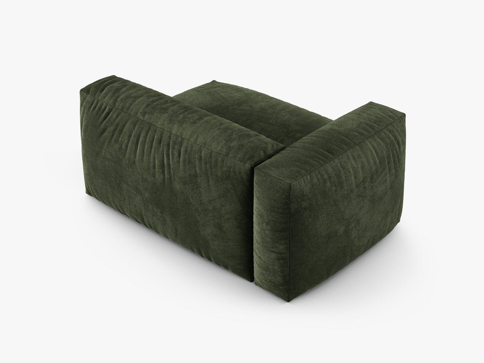 Micadoni Eckmodul mit Armlehne Martina 1-Sitzer Groß 90cm Sitztiefe Links Samt Vogue Grün