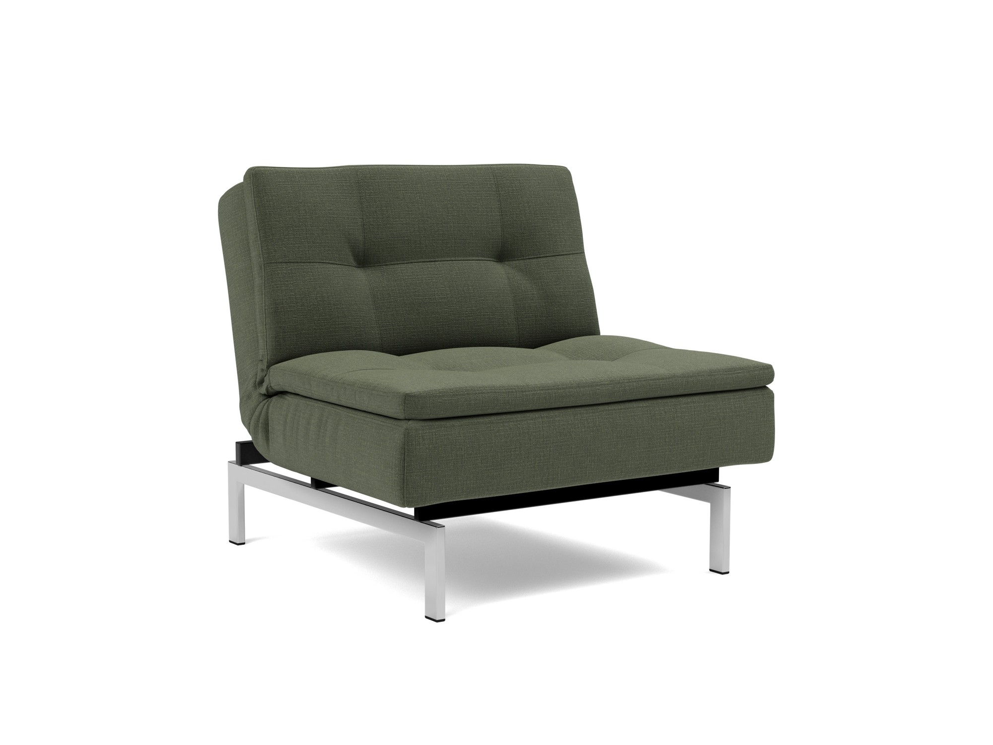 Sessel Dublexo Chenille Esina 413-Olive-Green Beine Chrom