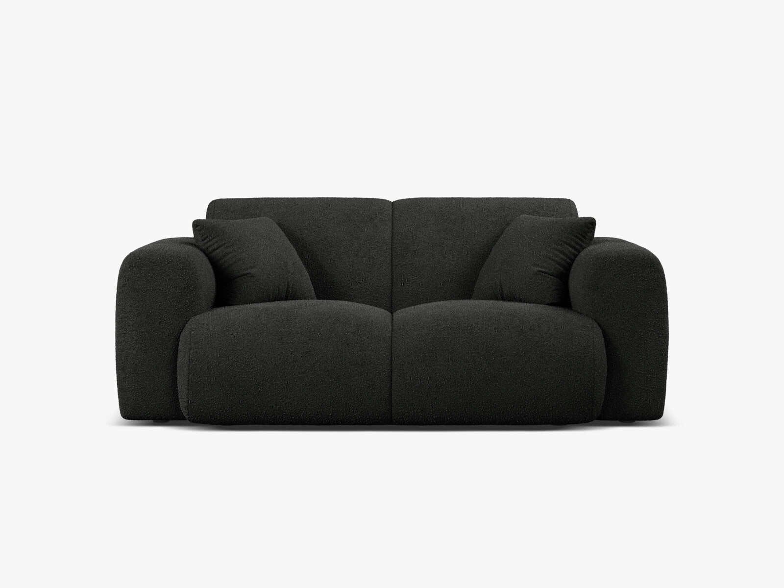 Micadoni Sofa Molino 2-Sitzer Boucle Baloo Schwarz