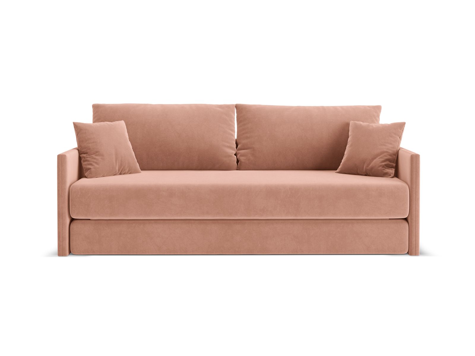 Cosmopolitan Design Schlafsofa Shannon 3-Sitzer Samt Salvador Rosa