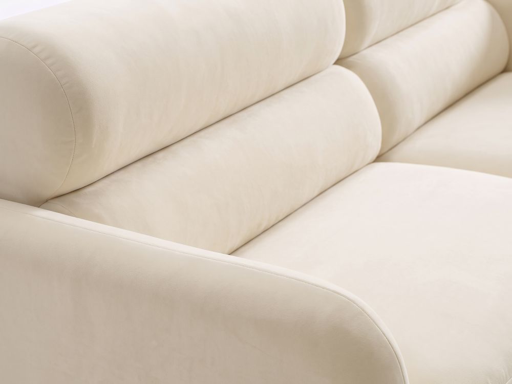 Cosmopolitan Design Sofa Malmo 4-Sitzer Samt Bluvel Helles Beige