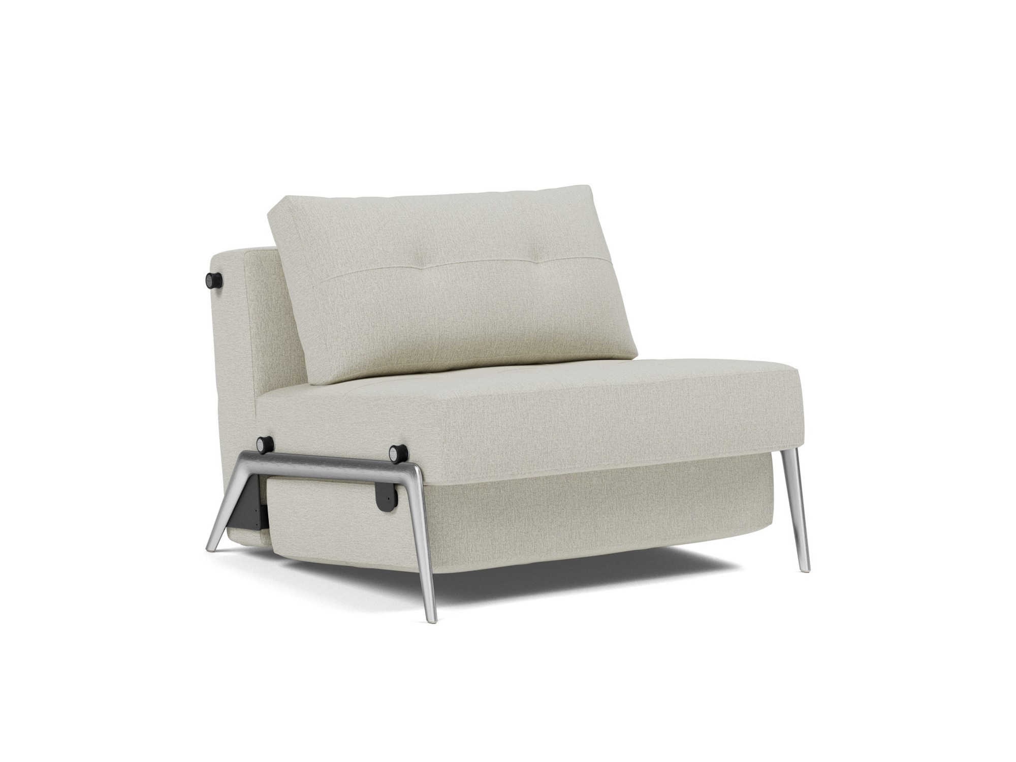 Schlafsessel Cubed 90 Flachgewebe Mixed Dance 527-Natural Beine Aluminium