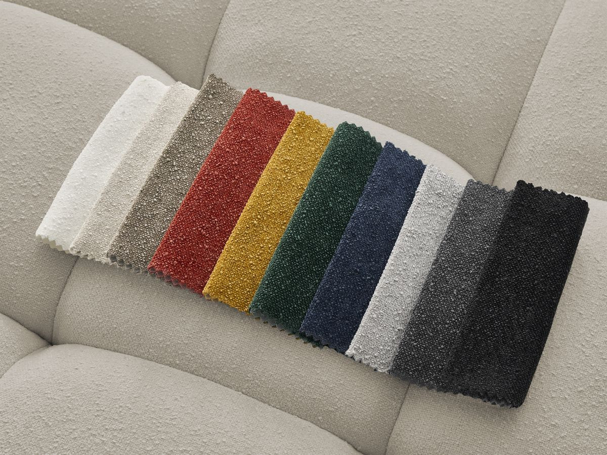 Bobochic Anis Sofa-Set 3- und 2-Sitzer mit Pouf Strukturstoff Beige