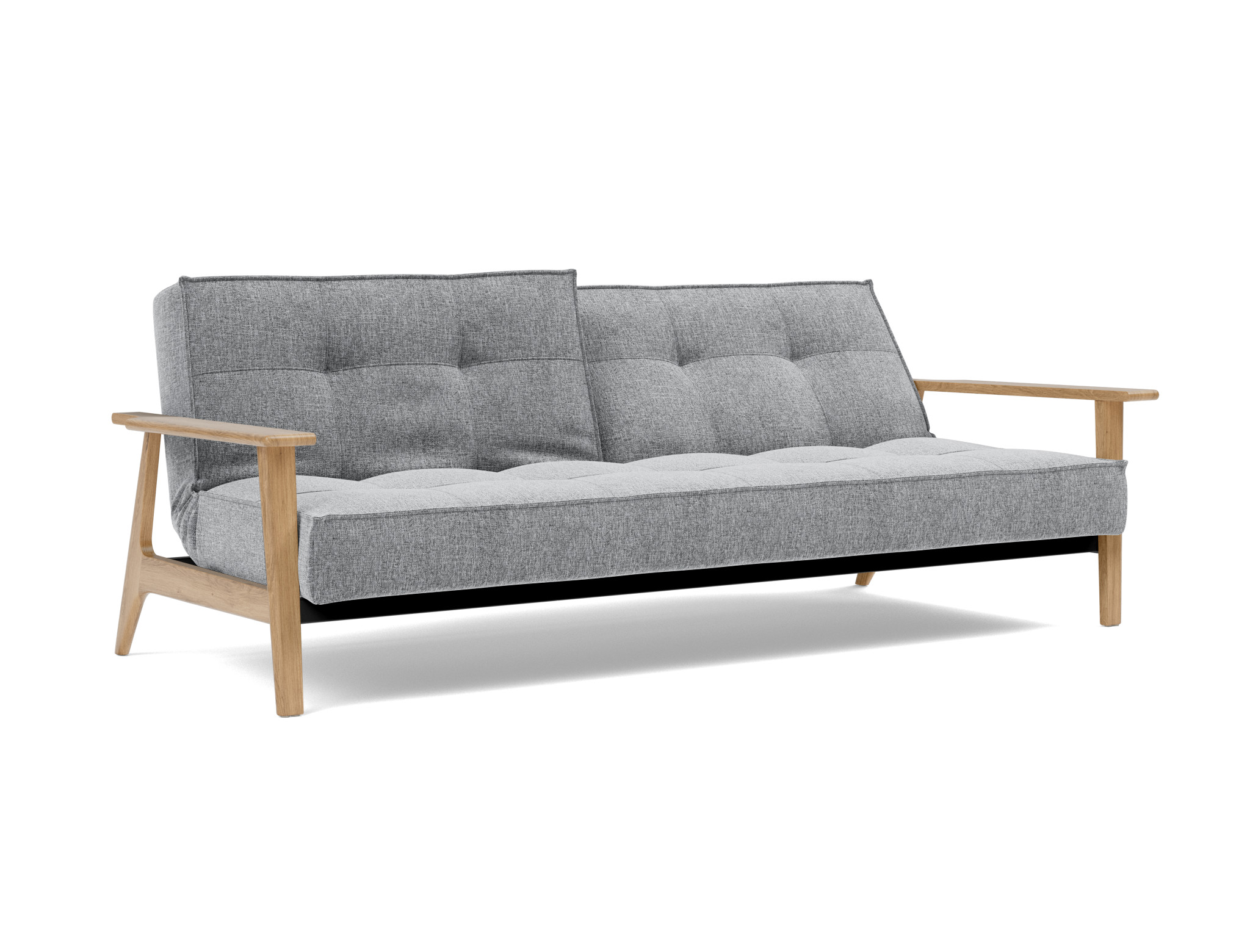 Schlafsofa Splitback Frej Strukturierter Stoff Twist 565-Granite