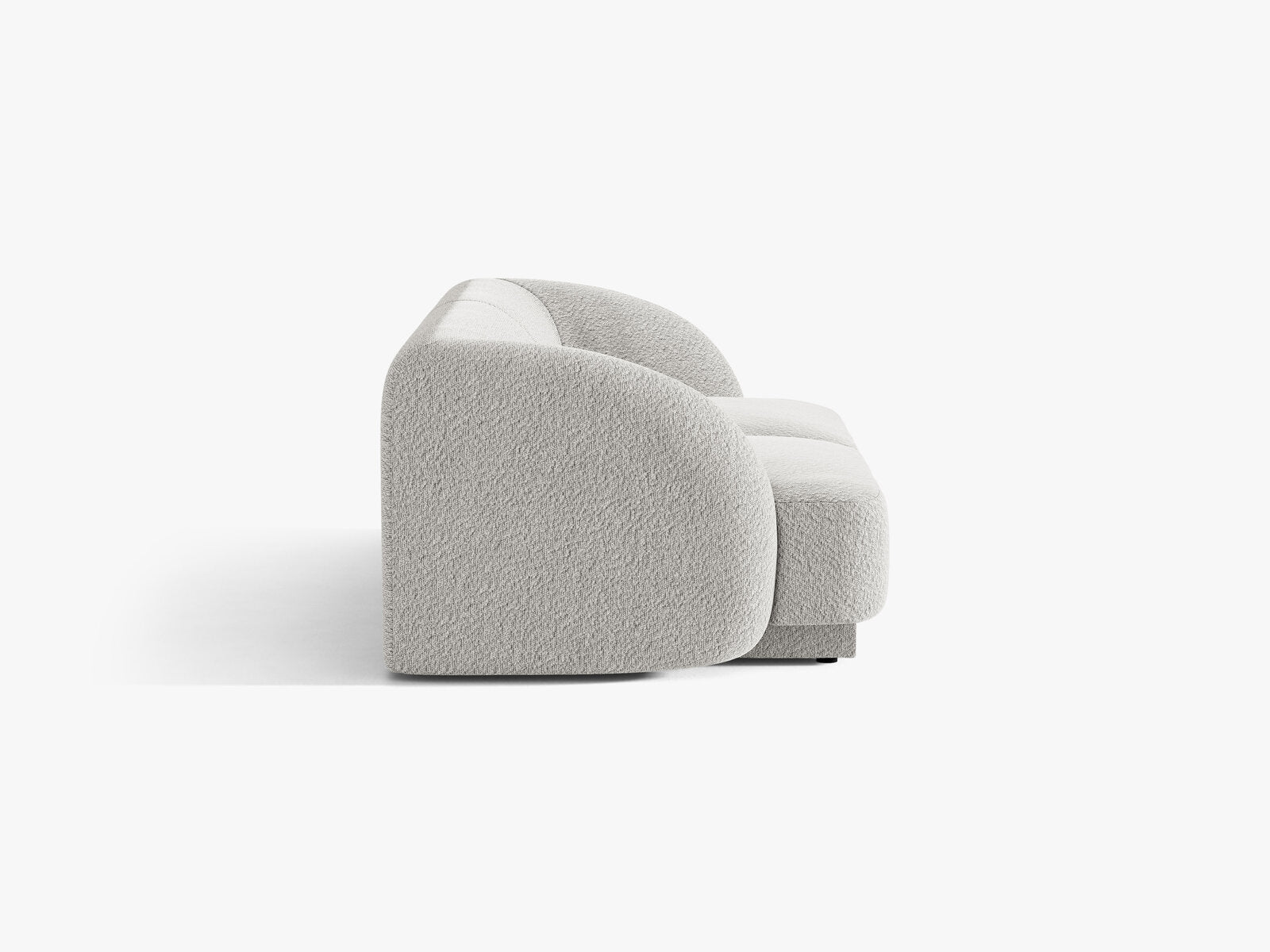 Micadoni Sofa Miley 2-Sitzer Boucle Baloo Hellgrau
