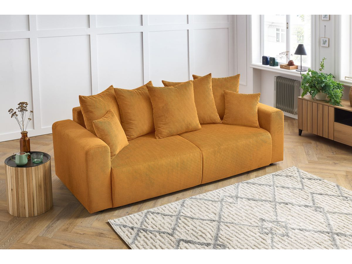 Bobochic Envy Sofa 3-Sitzer Cordsamt Gelb