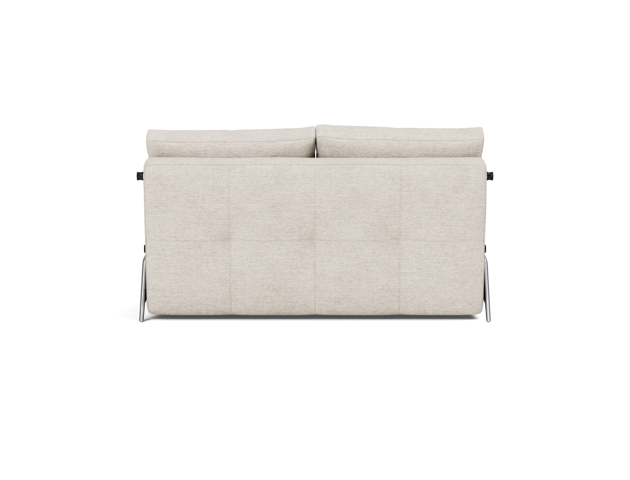 Schlafsofa Cubed 140 Chenille Yuveno 470-Natural Beine Aluminium