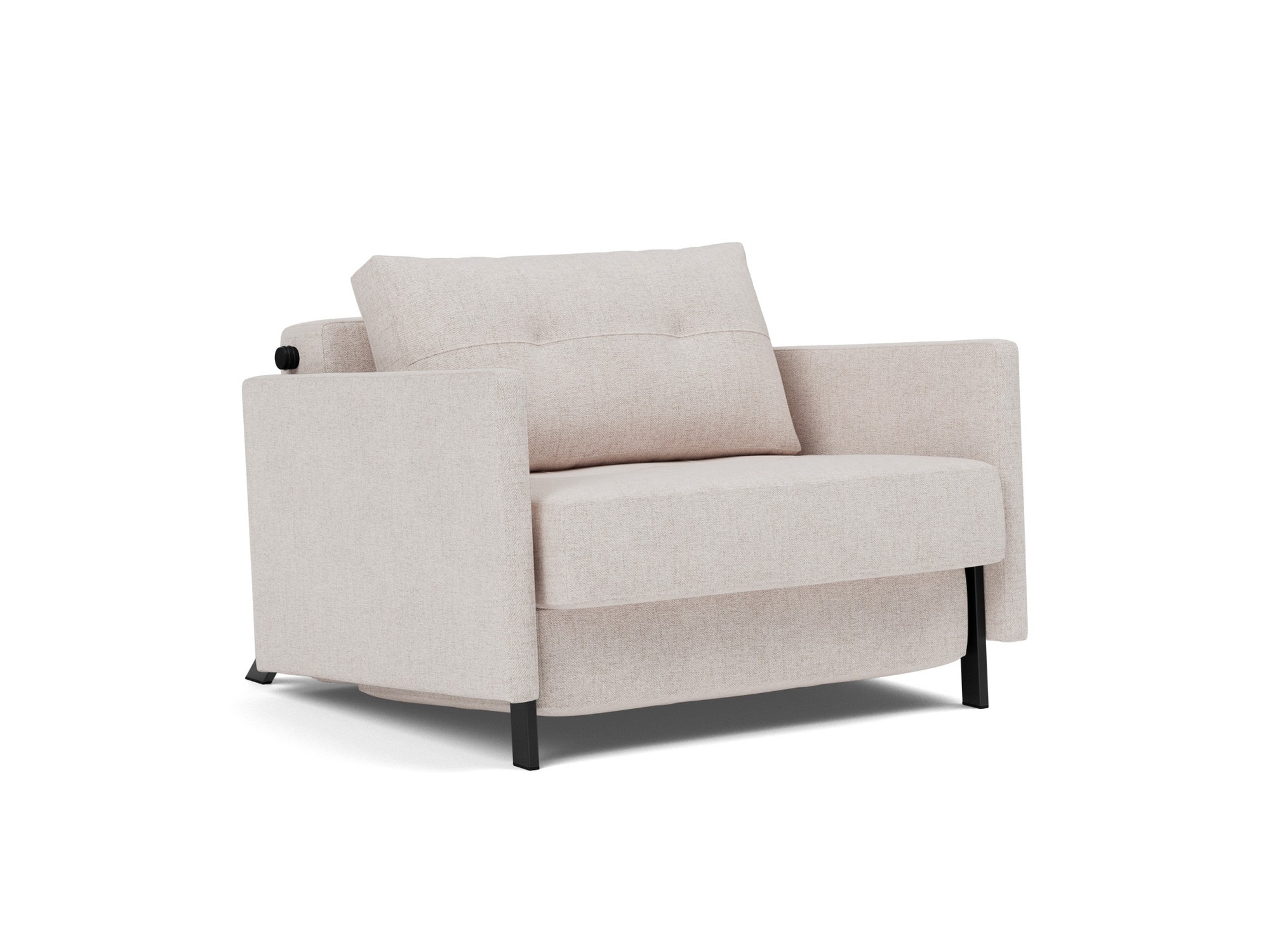 Schlafsessel Cubed 90 mit Armlehnen Strukturierter Stoff Weda 300-Weda-Sand