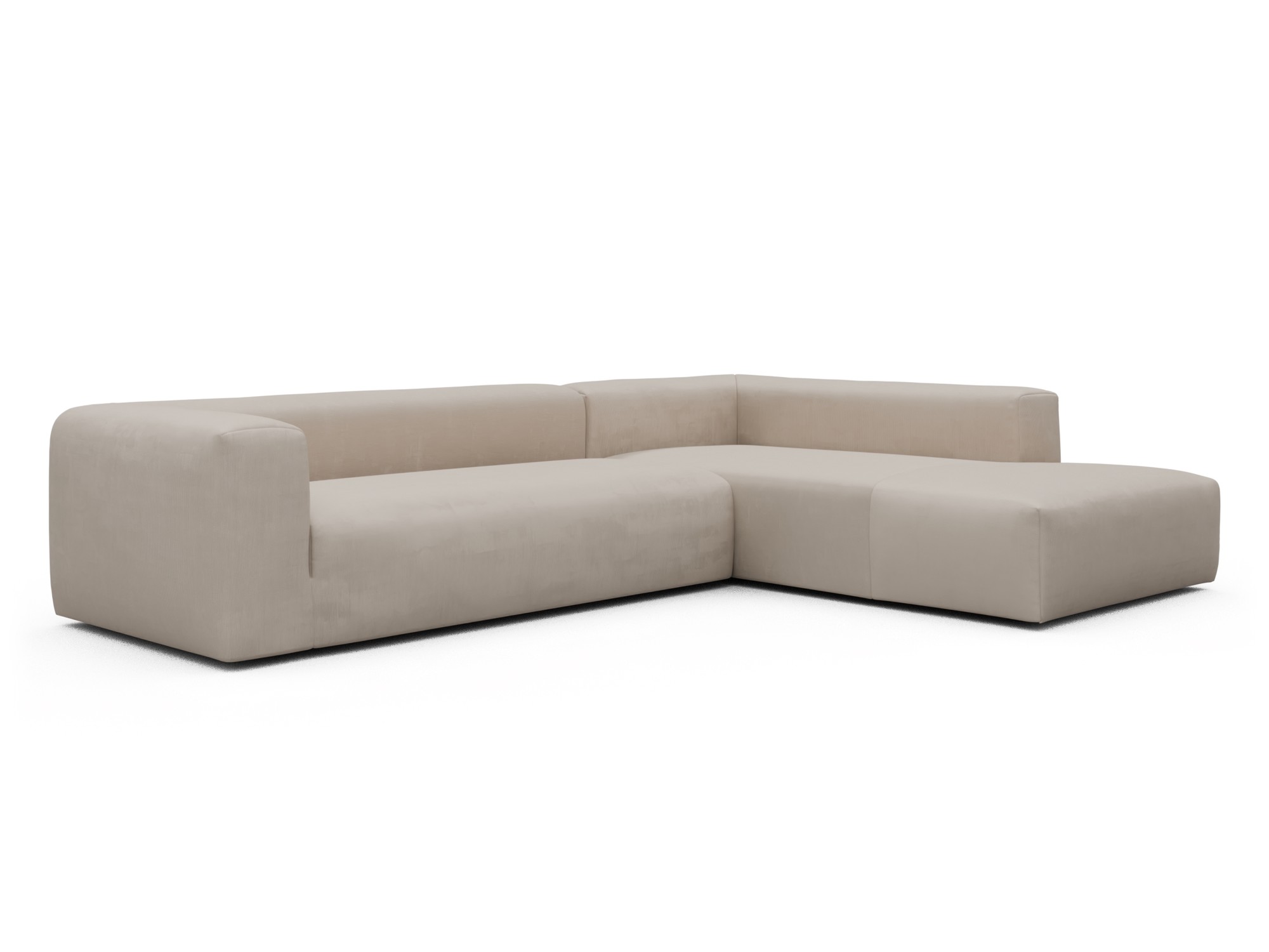 Skandi Home Ecksofa Fred Relax-Ecke rechts mit 2,5-Sitzer Cordufine-Off-White moebelfaktor