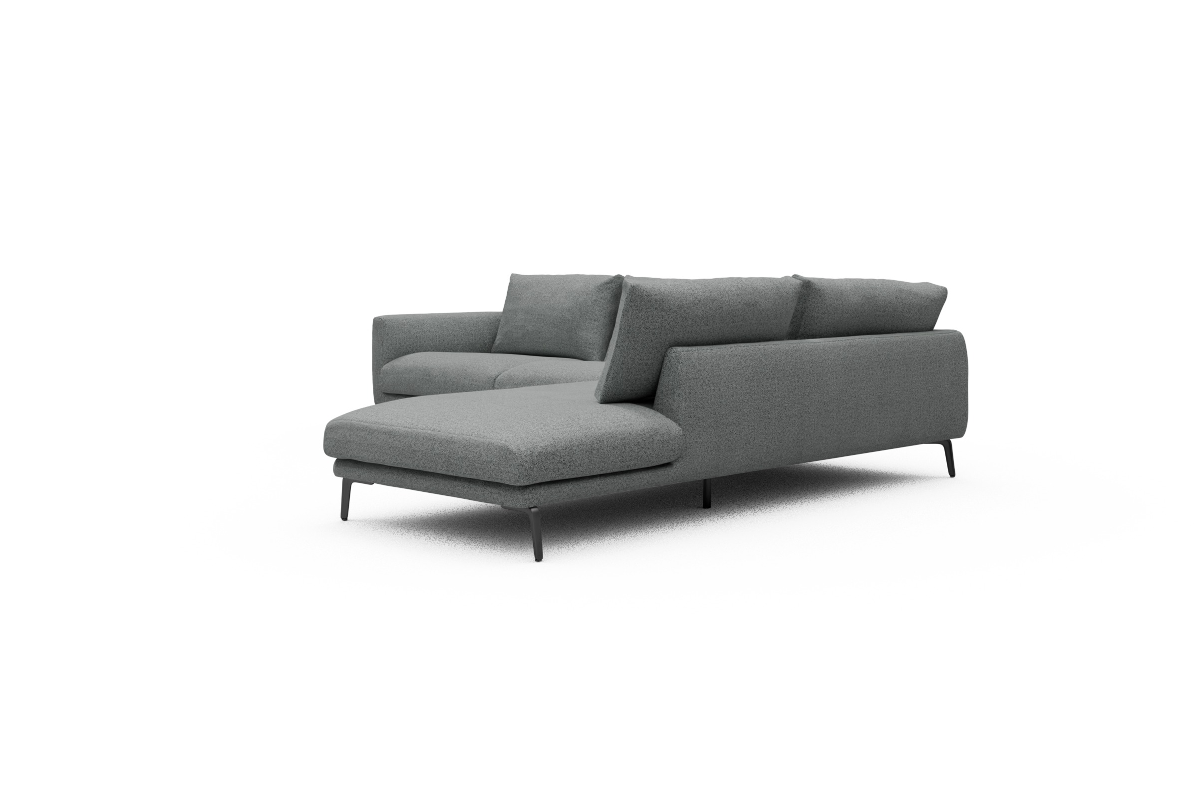 Ecksofa Karl Relax-Ecke rechts mit 2,5-Sitzer Aivi-Gravet-Grey
