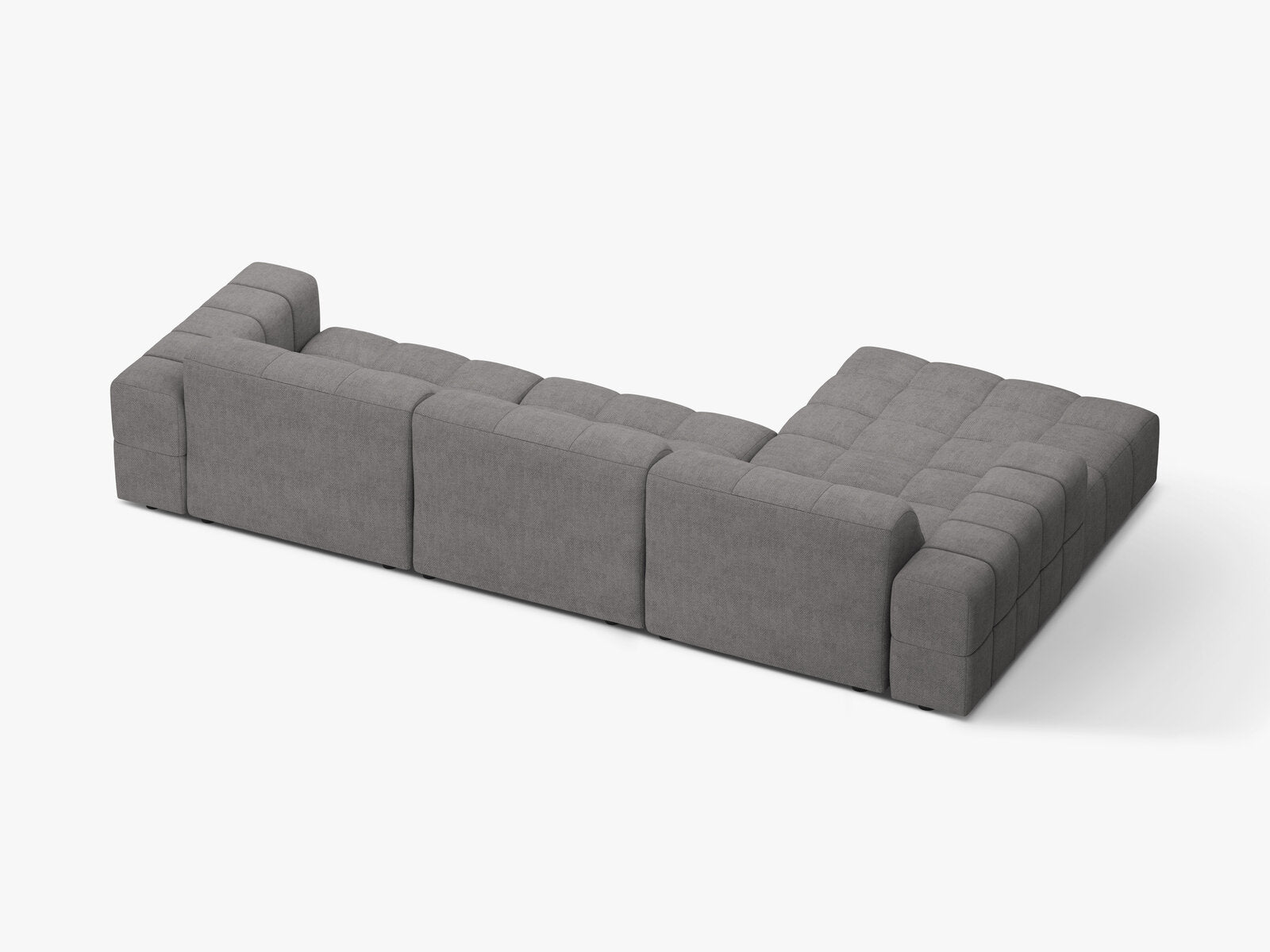 Micadoni Ecksofa Jennifer 4-Sitzer Links Chenille Eden Hellgrau