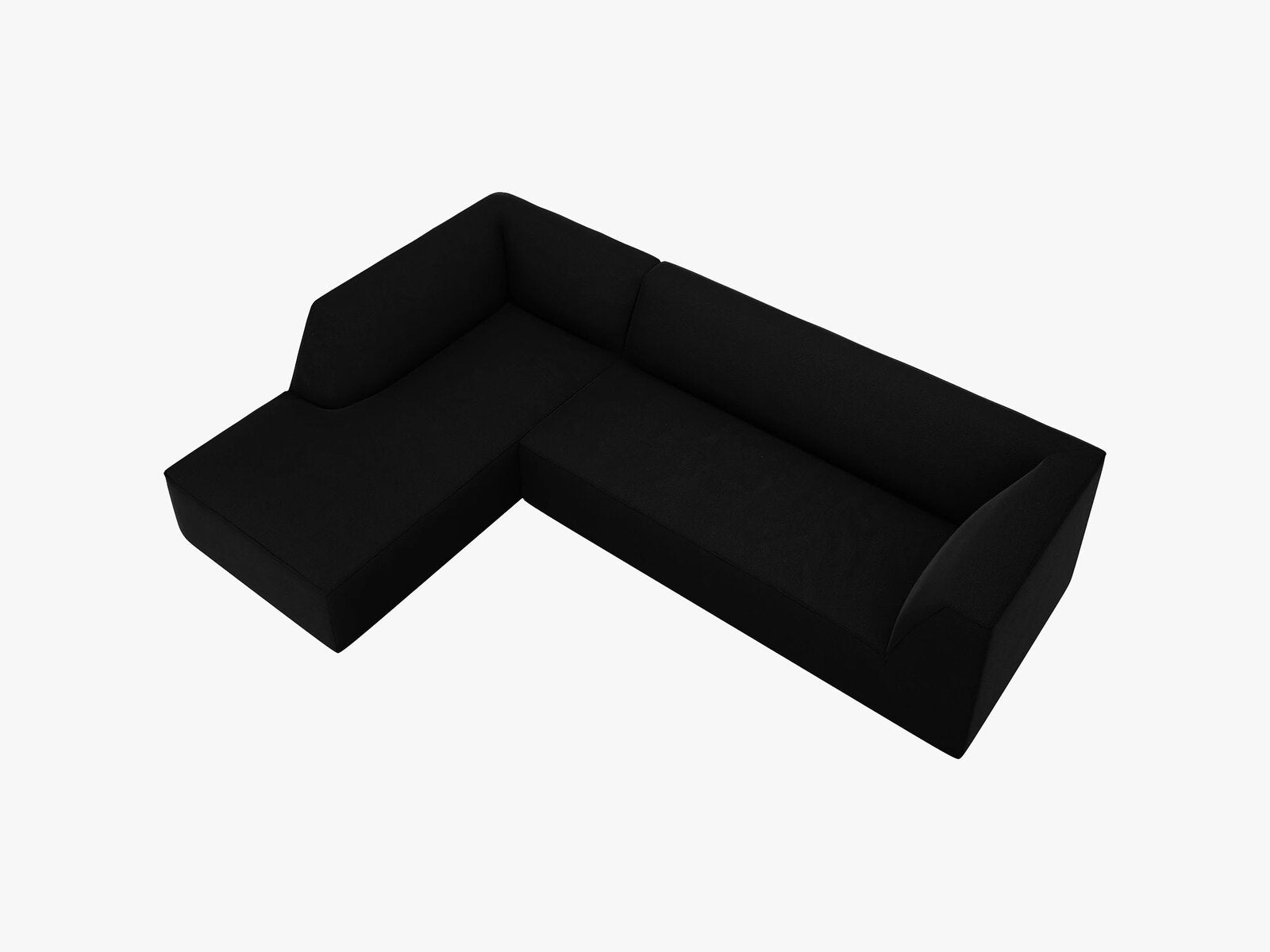 Micadoni 4-Sitzer Modular Sofa Ruby Links Samt Salvador Schwarz