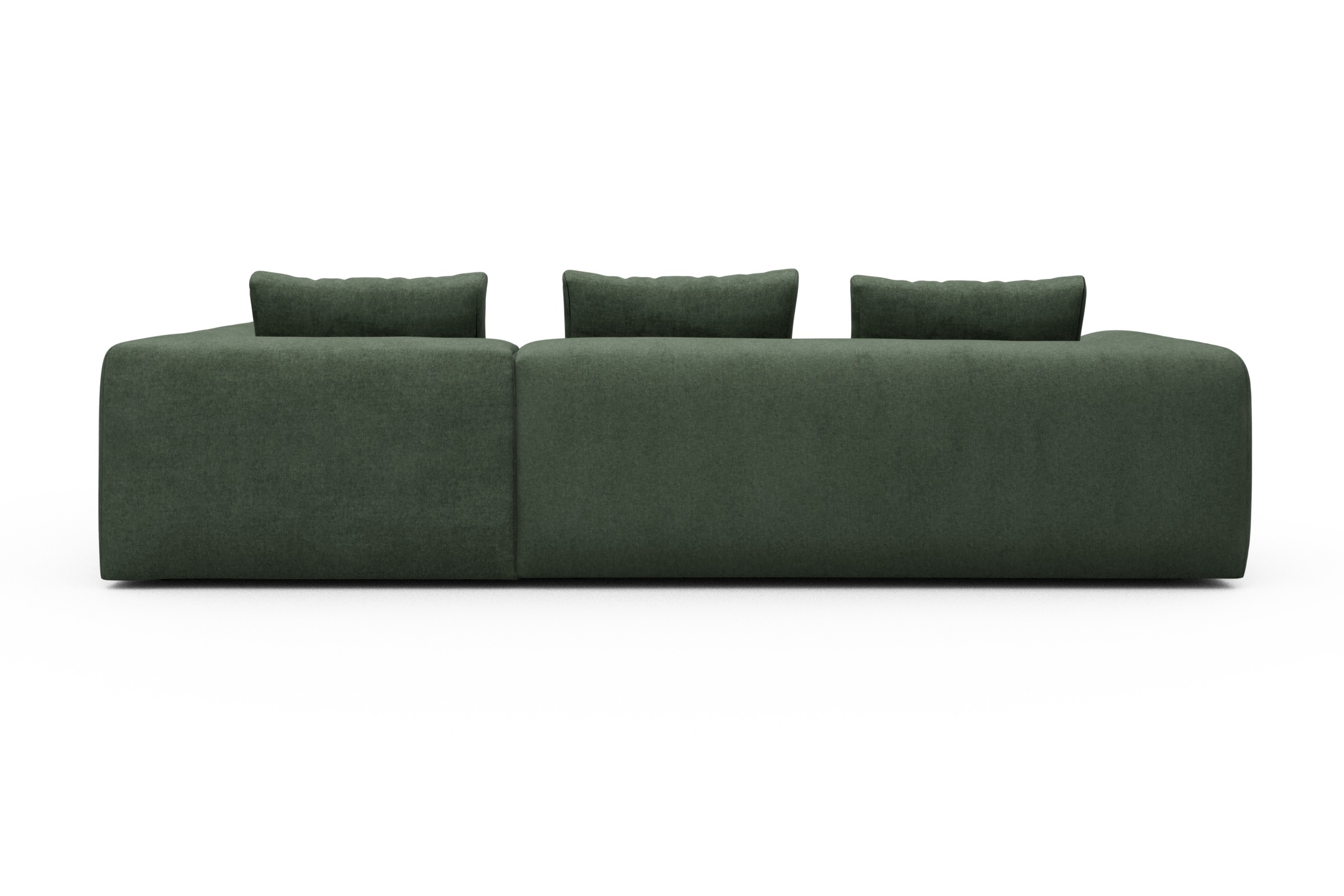 Ecksofa Fred Relax-Ecke rechts mit 2,5-Sitzer Casone-Forest-Green