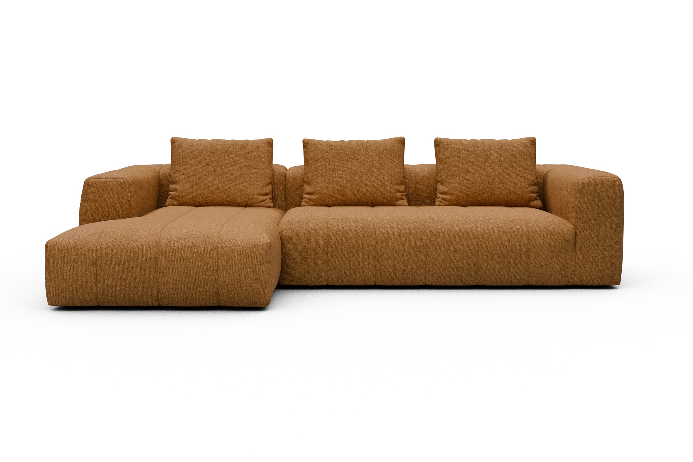 Ecksofa Hugo 2,5-Sitzer Armlehne rechts mit Chaiselongue Sama-Cur