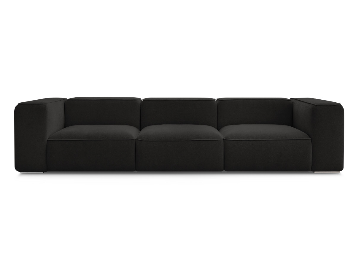 Bobochic Zephyr Sofa 3-Sitzer Strukturstoff Schwarz