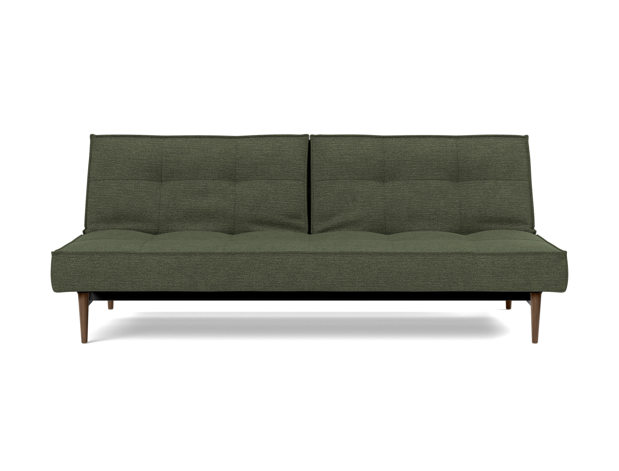 Schlafsofa Splitback Strukturierter Stoff Taura 353-Forest Beine Styletto Eiche dunkel