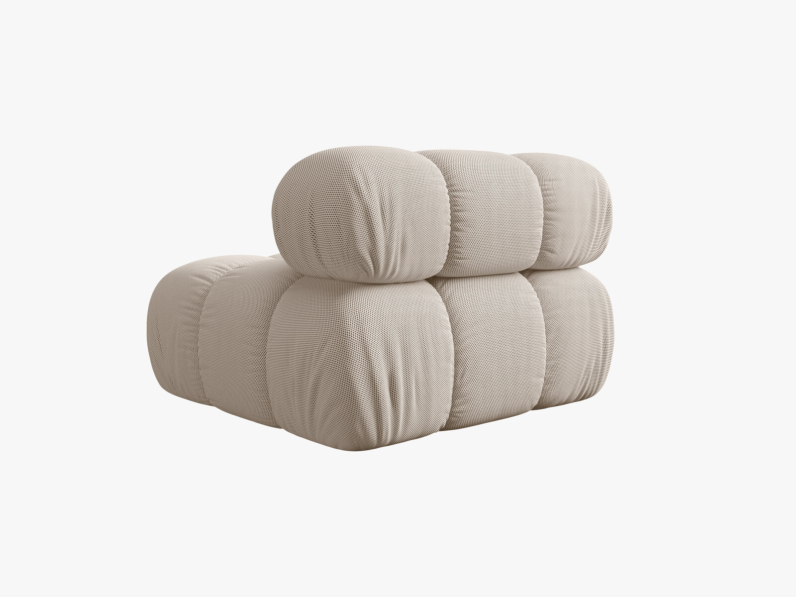 Micadoni Armloses Modul Bellis 3D-Stoff Sonic Helles Beige