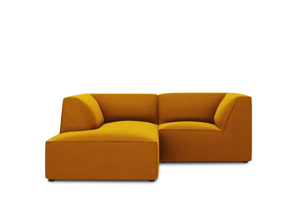 Cosmopolitan Design Ecksofa Siena 3-Sitzer Samt Salvador Gelb Links