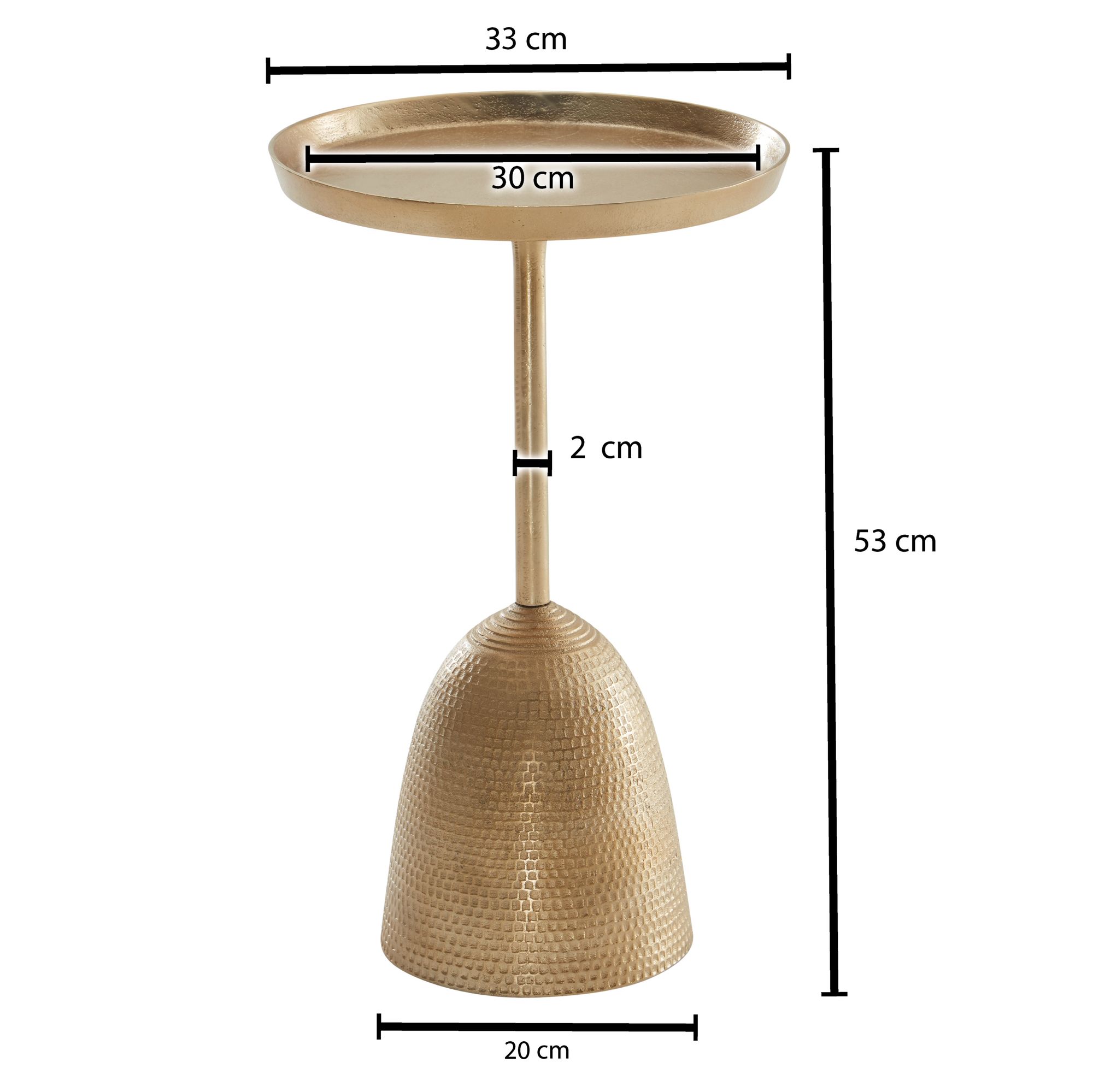 Beistelltisch Varmahlid Aluminium Gold Ø 33 cm
