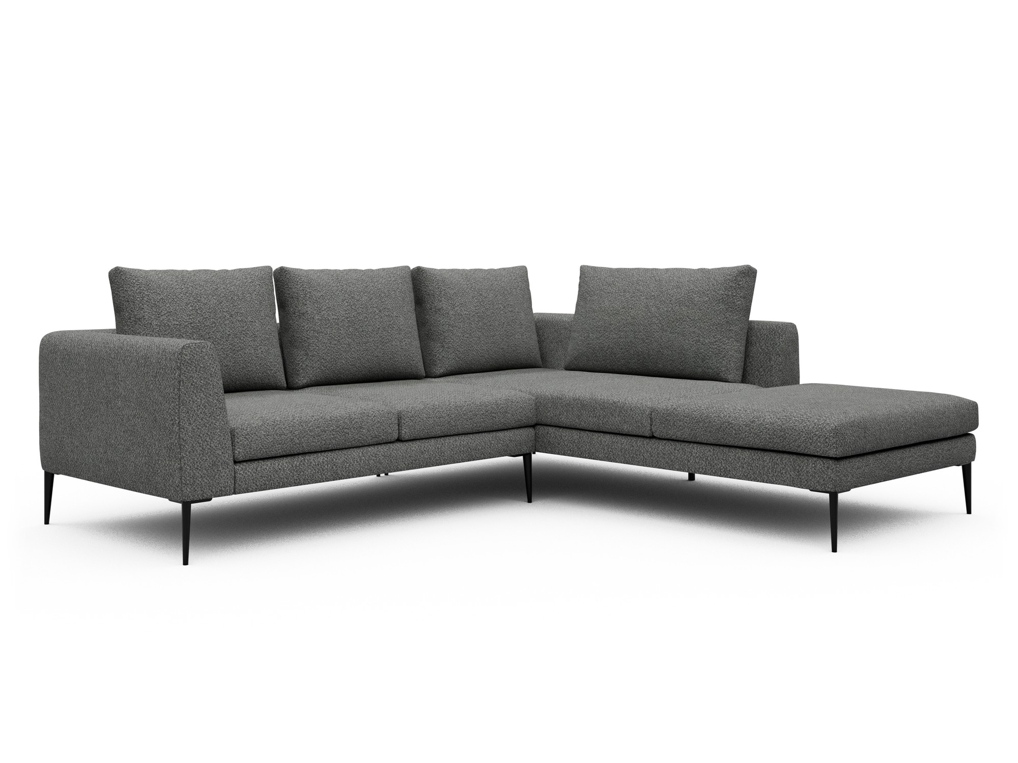 Skandi Home Ecksofa Paul Relax-Ecke rechts mit 2-Sitzer Vanora-Warm-Grey moebelfaktor