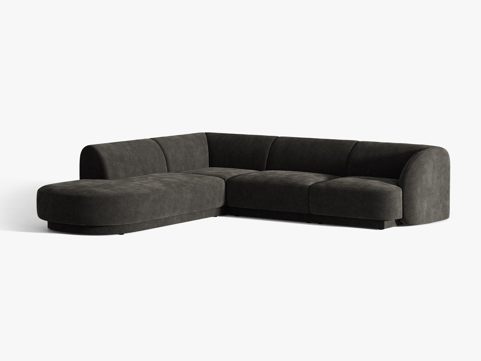 Micadoni Ecksofa Miley 6-Sitzer Links Chenille Eden Anthrazit