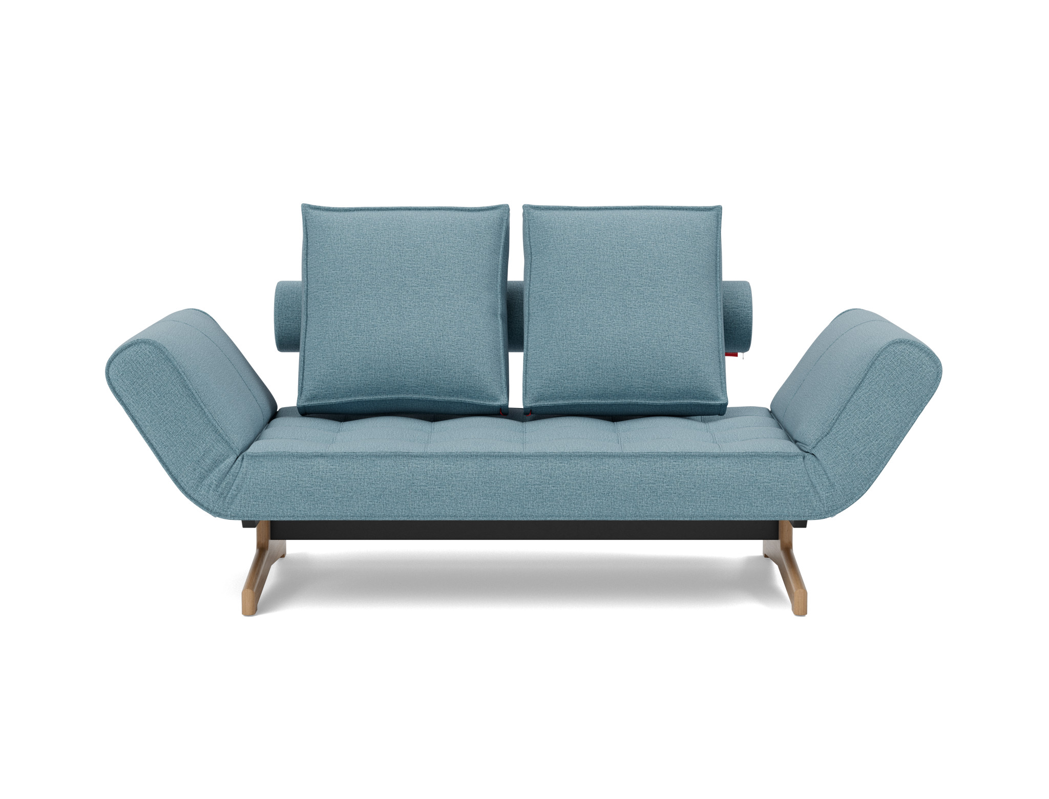Tagesbett Ghia Flachgewebe Mixed Dance 525-Light-Blue Beine Eiche
