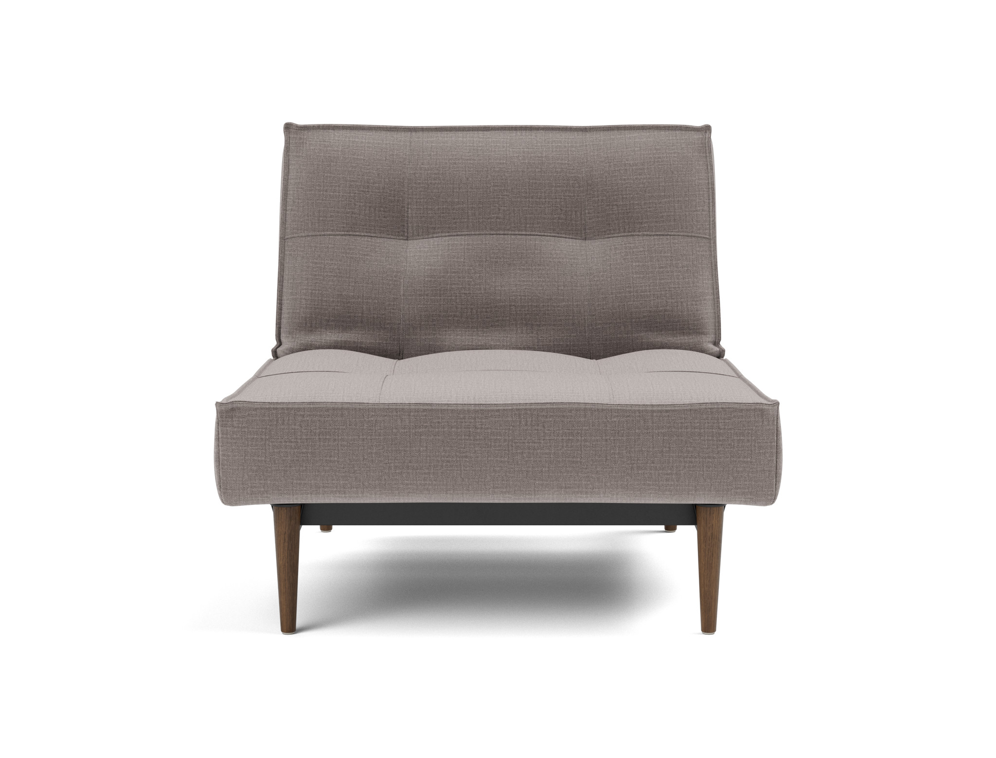 Sessel Splitback Chenille Esina 418-Truffle Beine Styletto Eiche dunkel