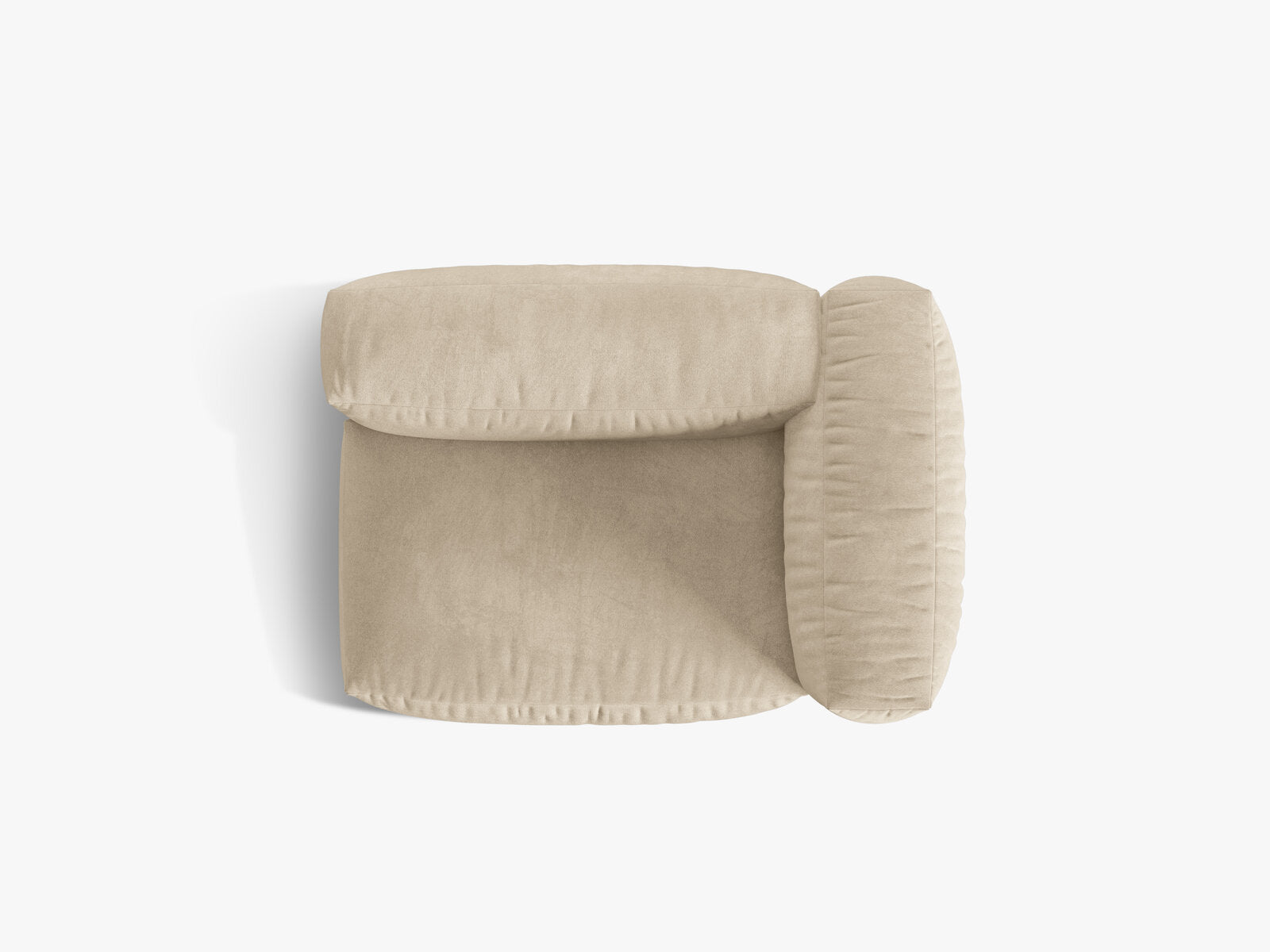 Micadoni Eckmodul Martina 1-Sitzer Rechts Samt Vogue Helles Beige