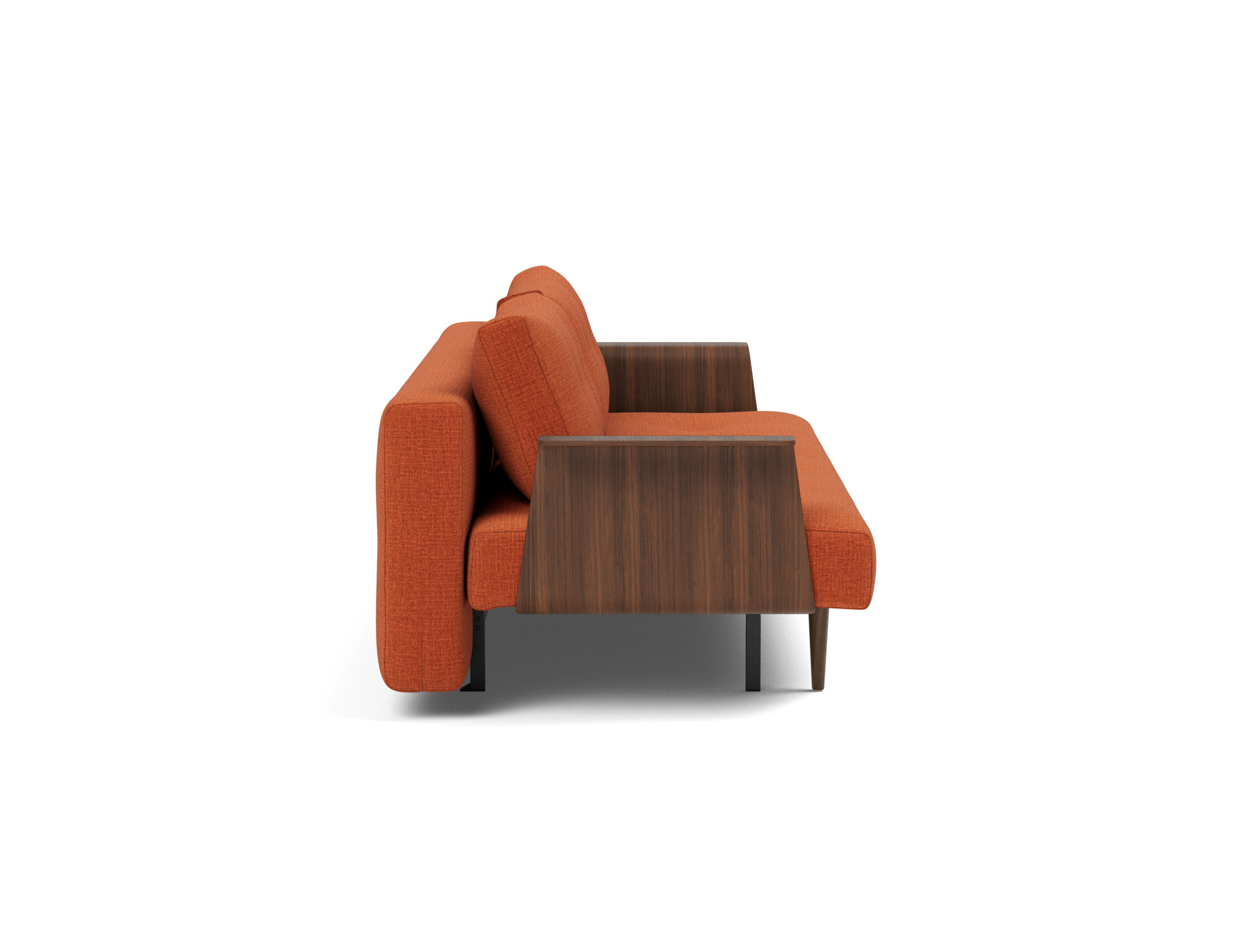 Schlafsofa Recast mit Armlehnen Chenille Esina 412-Rust-Orange