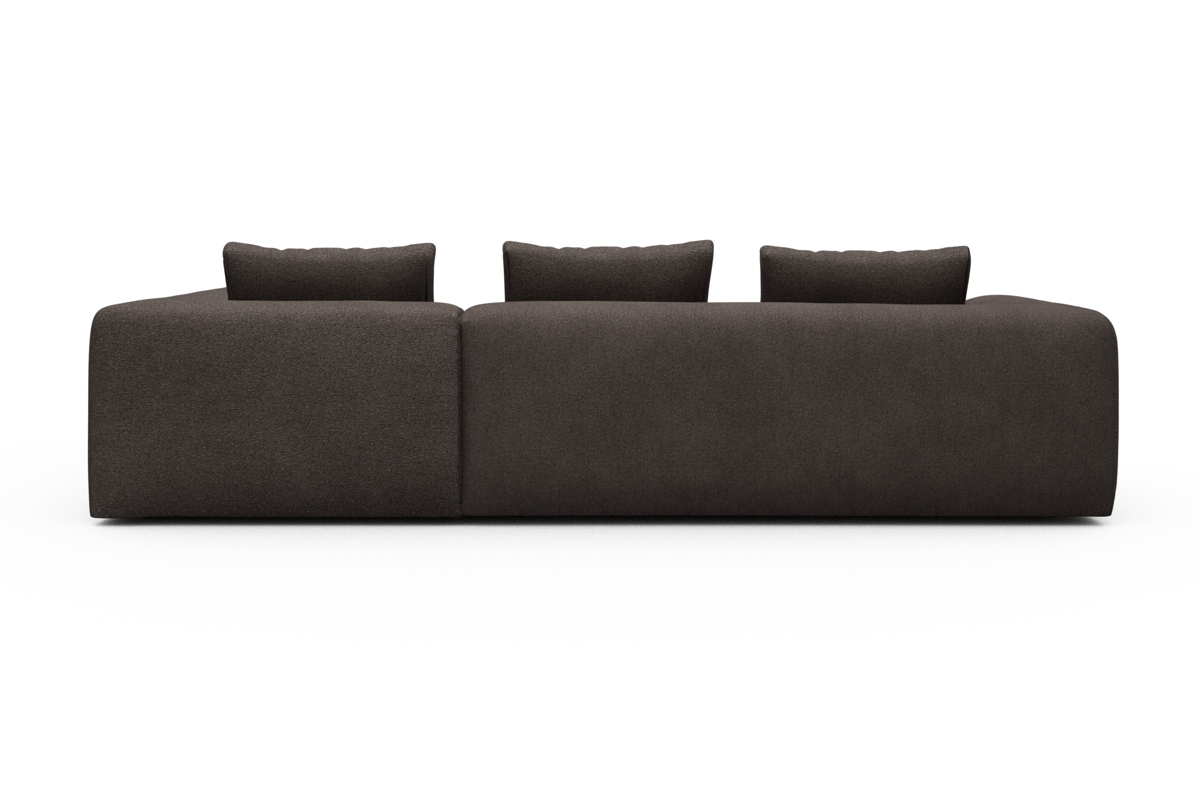Ecksofa Fred Relax-Ecke rechts mit 2,5-Sitzer Boucle-Taupe